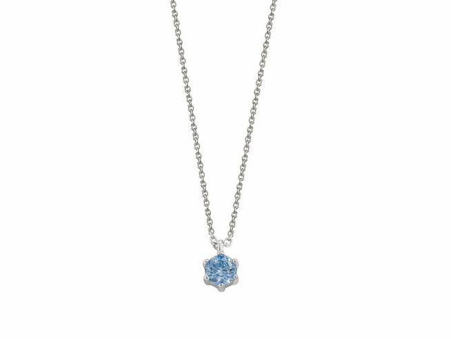 Xenox Sterling Silber Kette XS6011 in 40-45 cm mit einem verzierten Anhänger in blauer Farbe, feine Gliederkette und elegantes Design, ideal für stilvolle Anlässe.