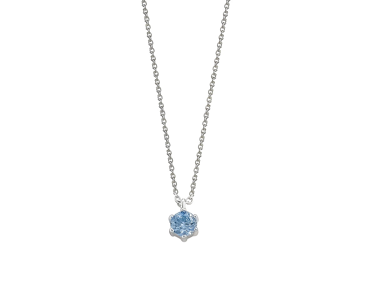 Xenox Sterling Silber Kette XS6011 in 40-45 cm mit einem verzierten Anhänger in blauer Farbe, feine Gliederkette und elegantes Design, ideal für stilvolle Anlässe.