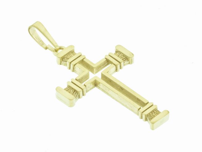 Anhänger Kreuz aus Gold 333, nostalgisches Design, Hersteller Juwelier Harnisch, klassisch verarbeitet, ideal als Schmuckstück für besondere Anlässe oder als Geschenk.