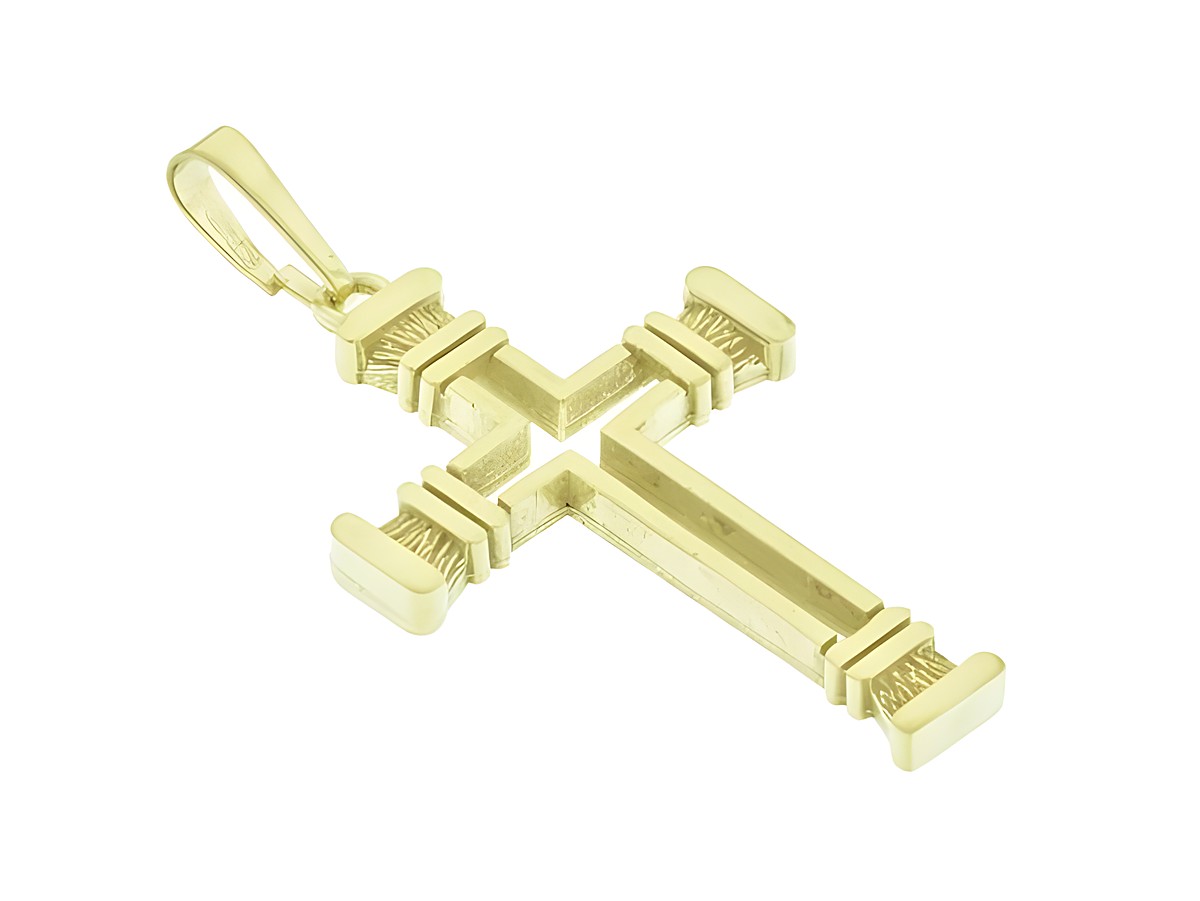 Anhänger Kreuz aus Gold 333, nostalgisches Design, Hersteller Juwelier Harnisch, klassisch verarbeitet, ideal als Schmuckstück für besondere Anlässe oder als Geschenk.