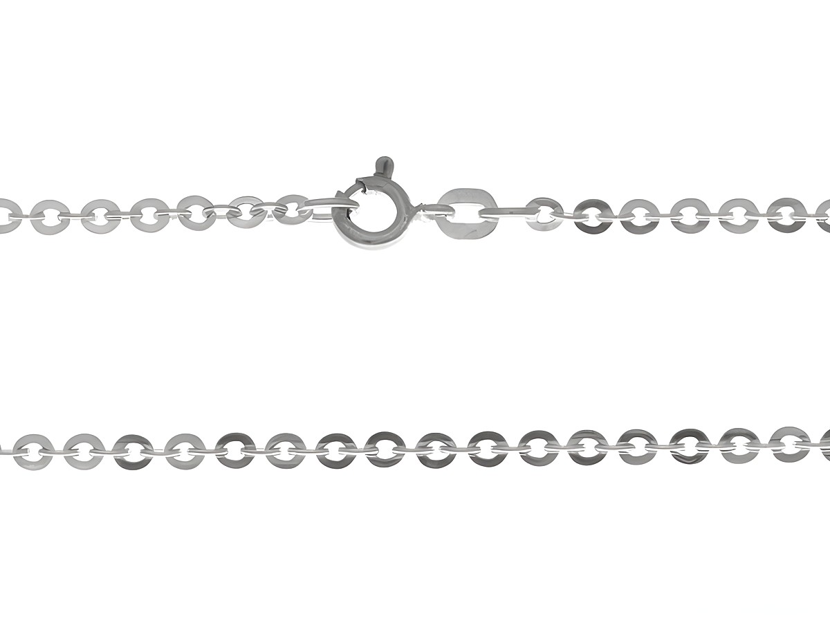 Silberkette rundankerkette 2,6 x 2,6 mm 65 cm mit schlichter Karabinerverschluss, Hersteller Juwelier Harnisch, Anker mittel, elegant und zeitlos im Design.
