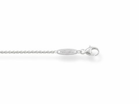 Silberne Thomas Sabo Kette KE1348-001-12-L90 mit einem Karabinerverschluss, glänzend und elegant, Länge 90 cm, ideal für die Präsentation von Charms, hochwertige Verarbeitung.