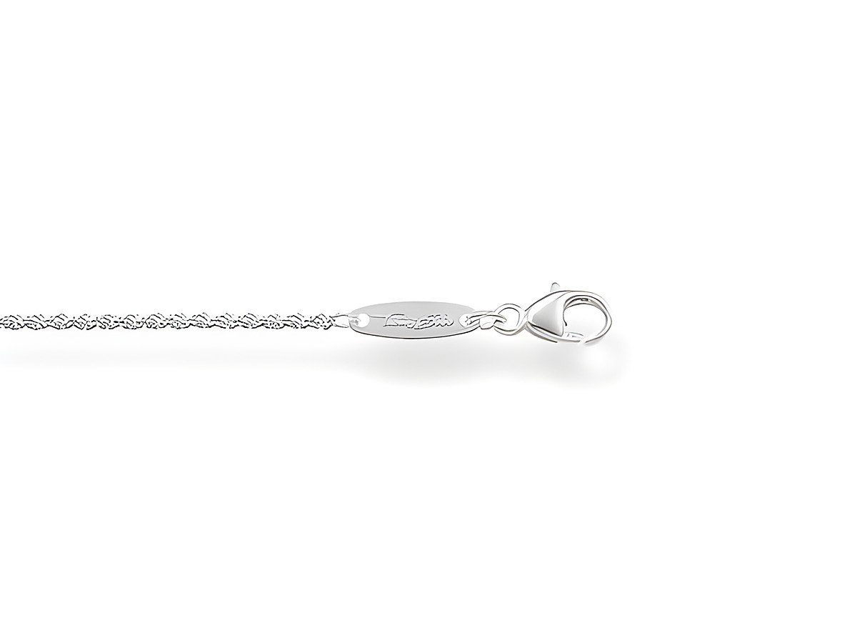 Silberne Thomas Sabo Kette KE1348-001-12-L90 mit einem Karabinerverschluss, glänzend und elegant, Länge 90 cm, ideal für die Präsentation von Charms, hochwertige Verarbeitung.