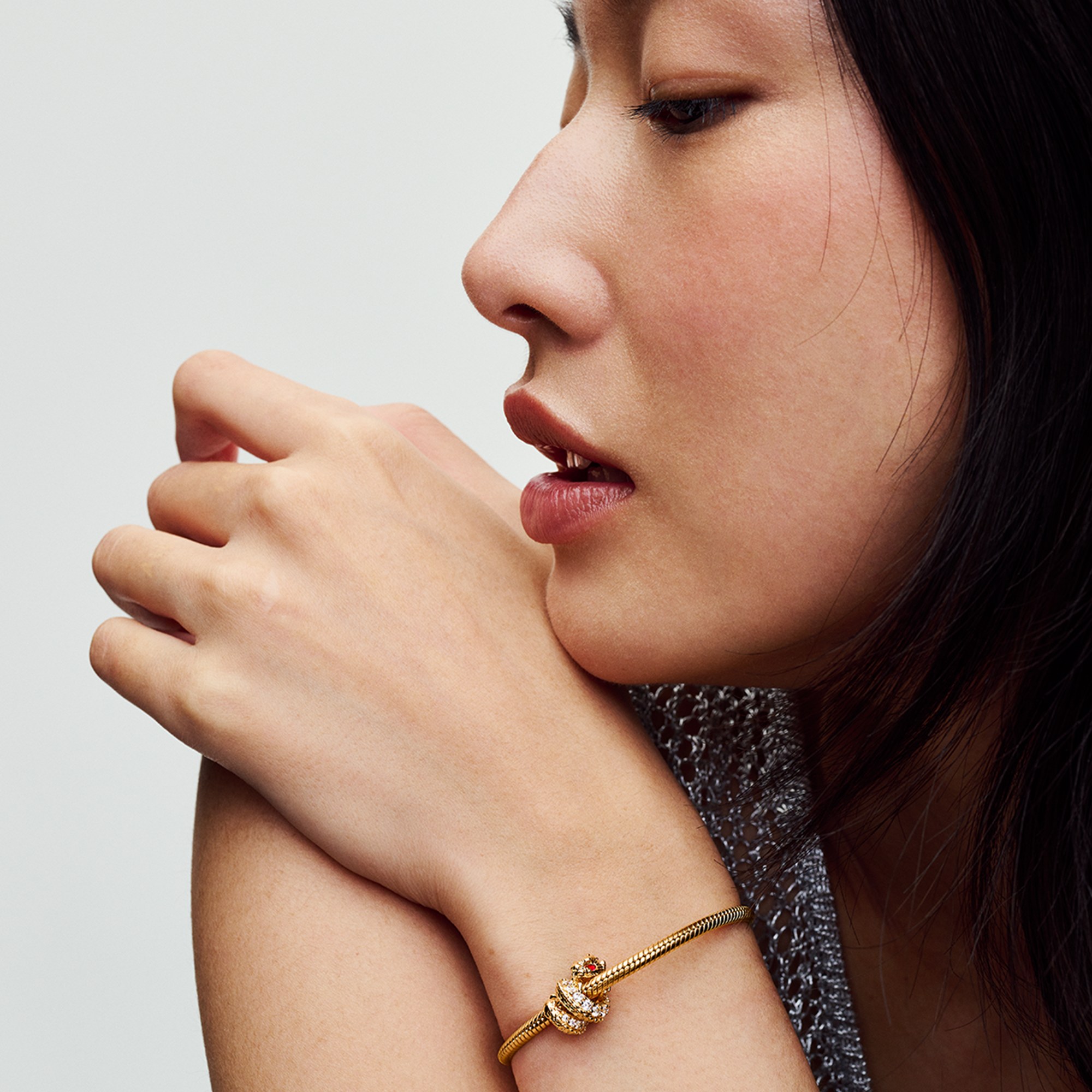 Pandora chinesisches Jahr des Drachen Charm - Gelbgold Vergoldung - Zirkonia