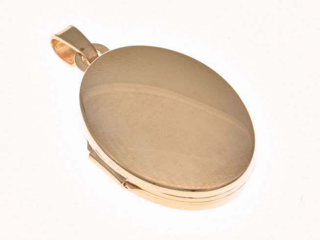 Medaillon Oval Sterling Silber Roségold vergoldet zeitlos Hersteller Juwelier Harnisch vergoldet Roségold glänzendes Finish edles Design ideal als Schmuckstück oder Geschenk.