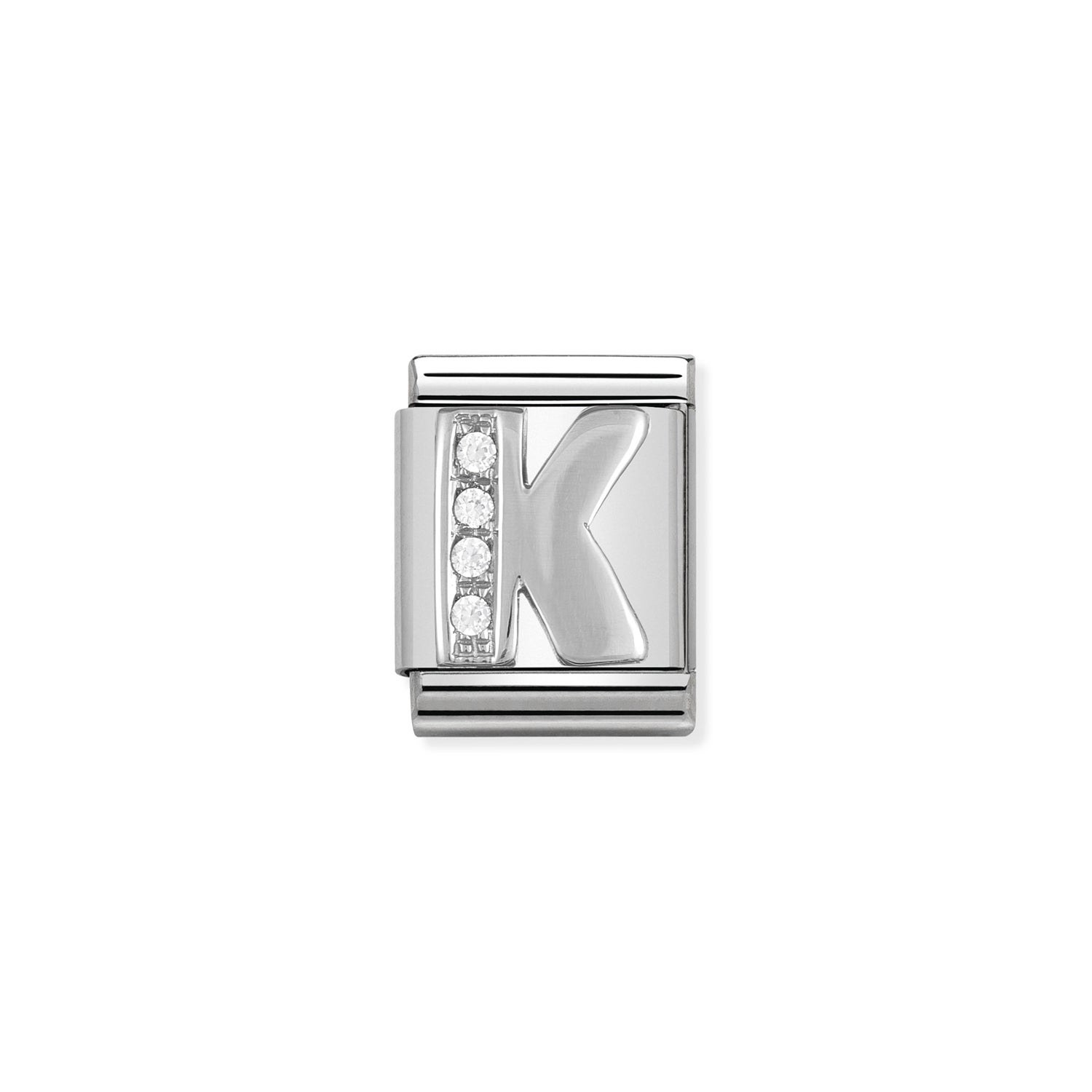 Nomination Composable Big Charm Buchstabe K - Silber 925, Zirkonia