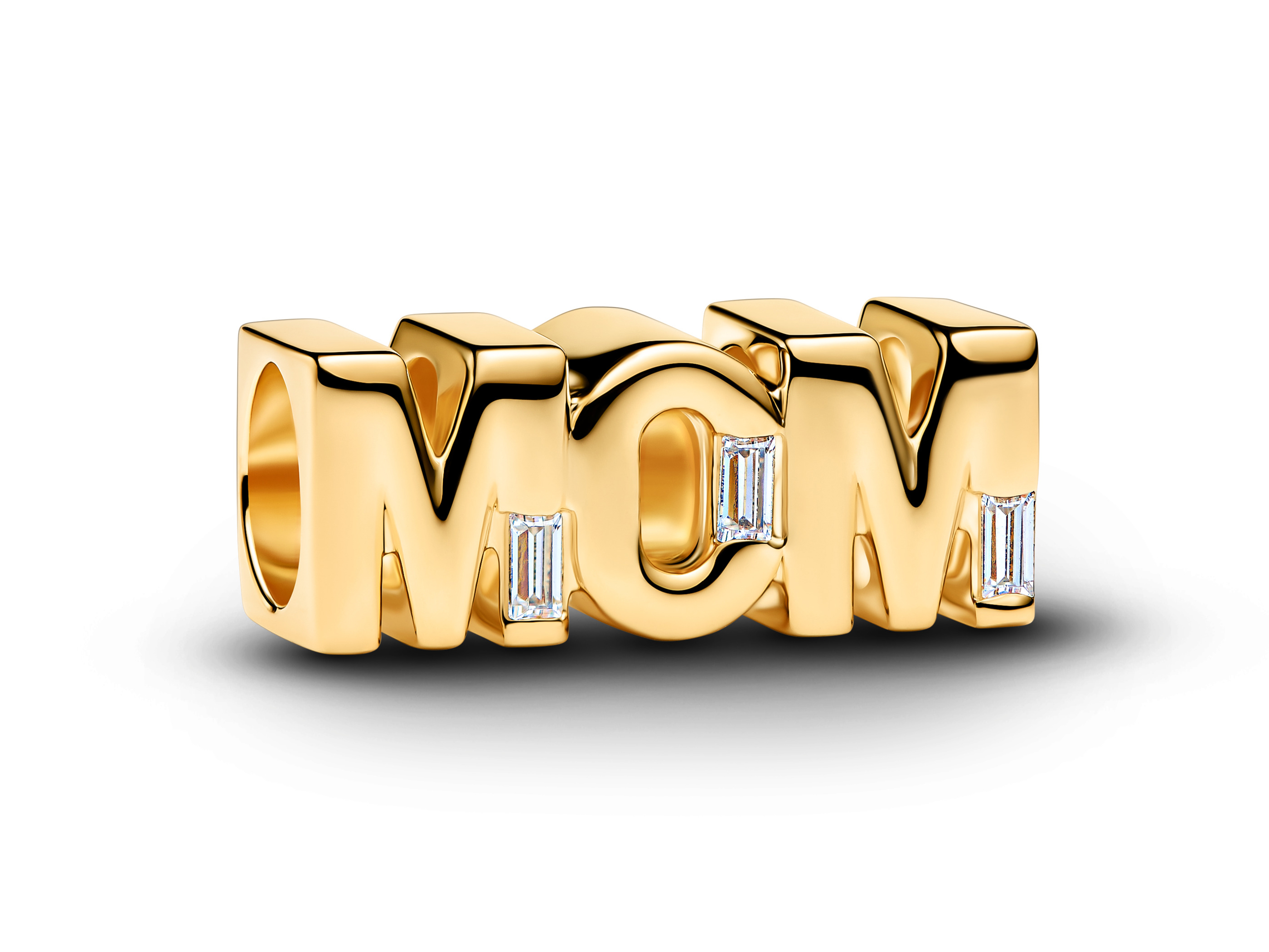 Pandora 764459C01 - Wendbarer Mom Charm - Gelbgold Vergoldung - Zirkonia