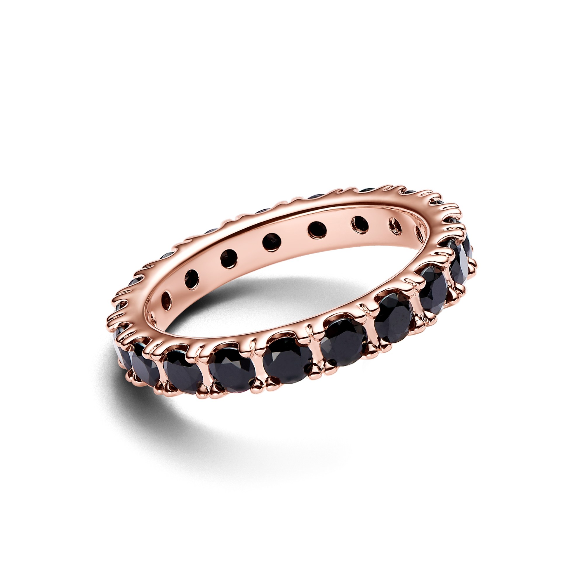 Pandora Schwarze Funkelnde Reihe Ewigkeitsring - Roségold verg. – Ansicht 3