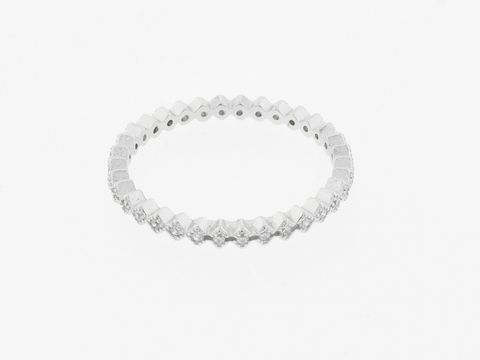 Silber Ring aus Sterling Silber in modern zartem Design mit Zirkonia, Größe 56, Hersteller Juwelier Harnisch, bis Größe 56 oder 17,8.
