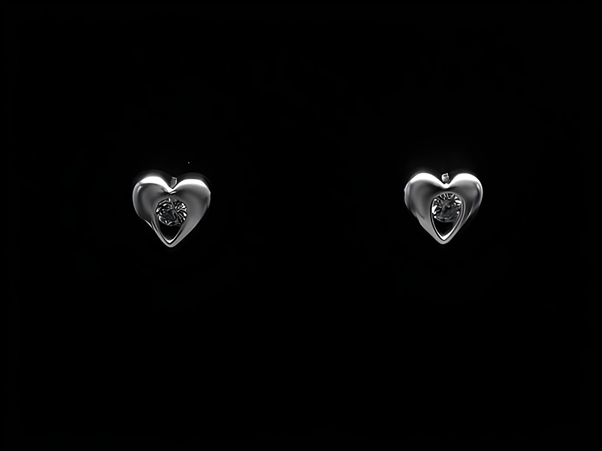 Ohrringe Herzen aus 925 Sterling Silber mit Zirkonia von Juwelier Harnisch, elegante und zeitlose Schmuckstücke, ideales Accessoire für besondere Anlässe.
