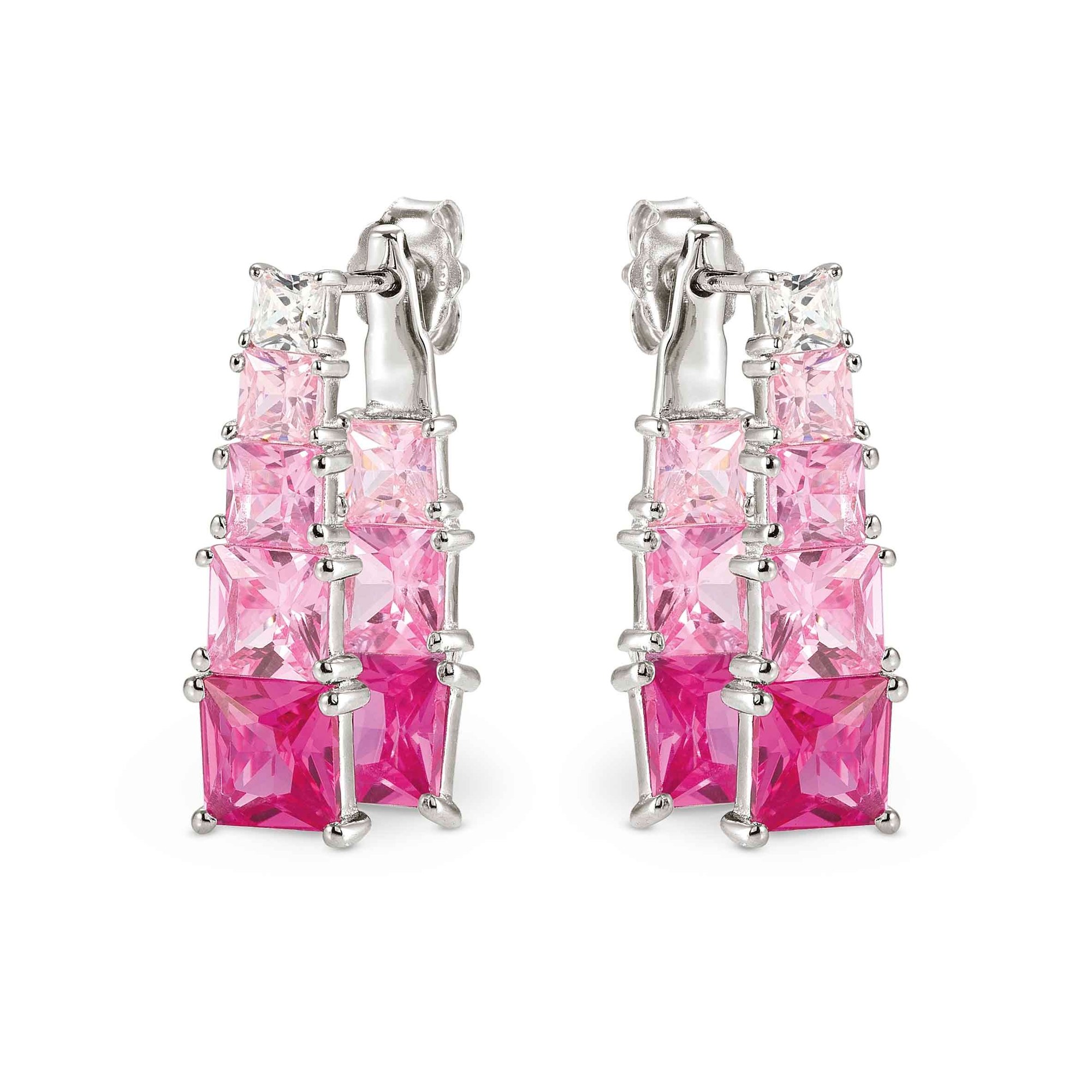 Nomination DAYTONIGHT Ohrhänger aus Sterling Silber - Zirkonia besetzt - Rosa - 2,5 cm – Ansicht 4