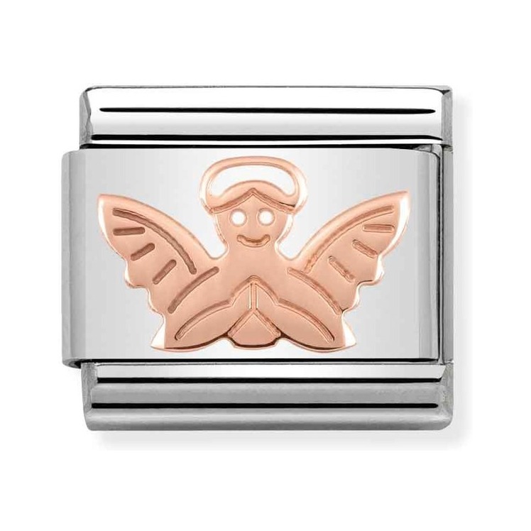 Nomination Composable Classic Charm Engel - Edelstahl, Gold 375 Roségold