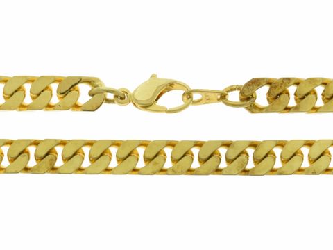 Doublé Kette - Panzerkette - vergoldet - 51 cm - 5,8 x 2,6 mm, Hersteller: Juwelier Harnisch, Ketten, glänzende Kette mit karabinerschließe in elegantem Design.