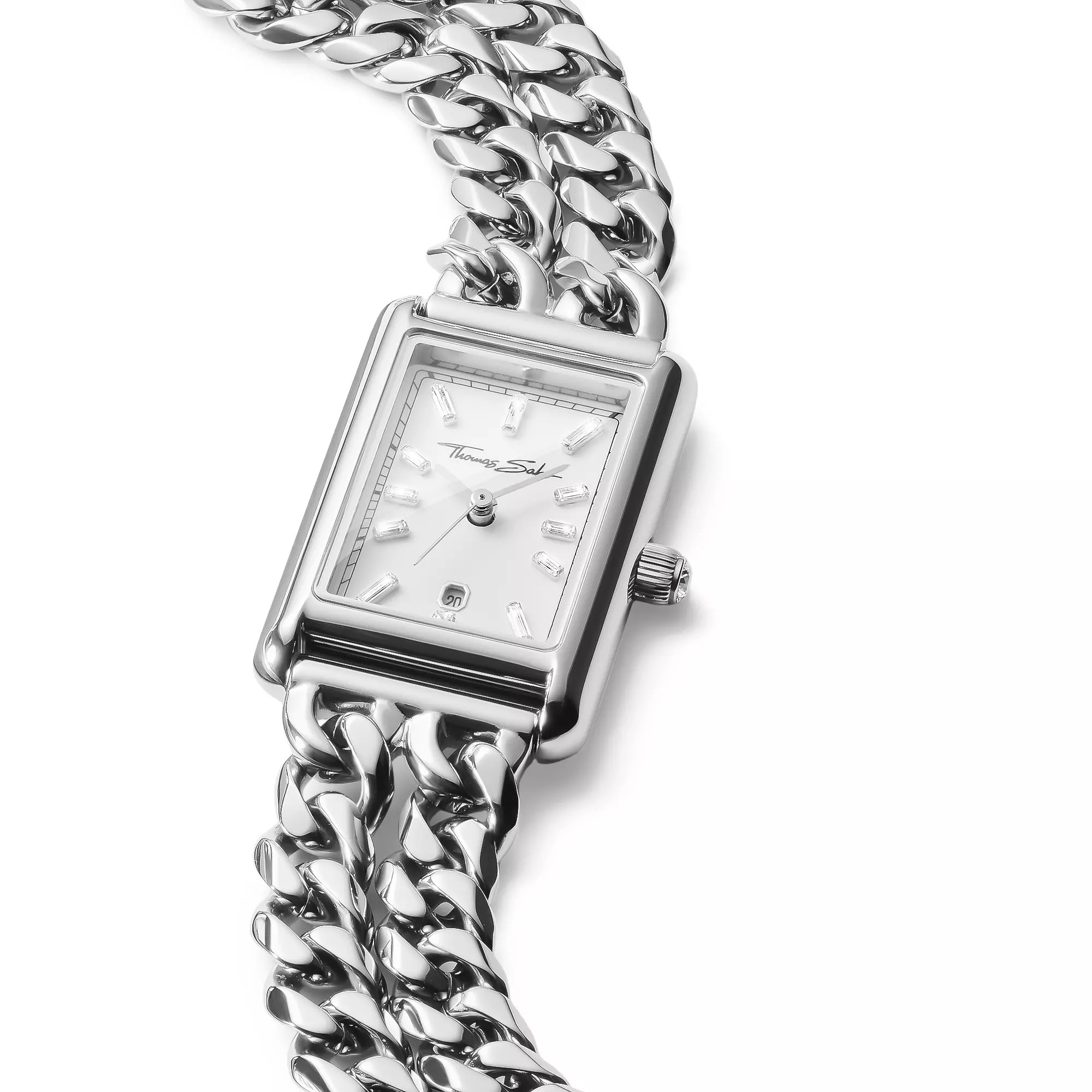 Thomas Sabo Damenuhr Elegance rechteckig silberfarben – Ansicht 3