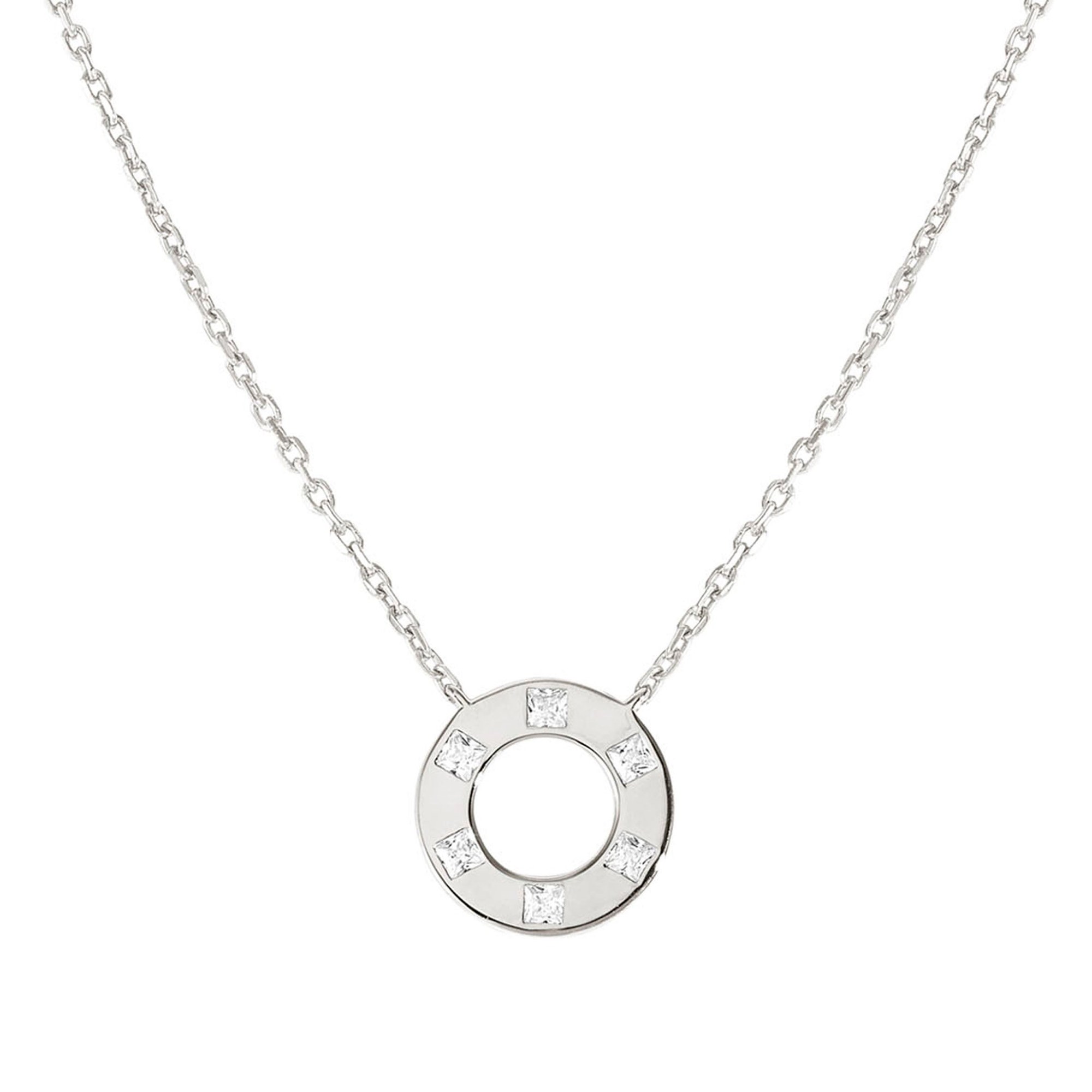 Nomination Carismatica KREIS Collier - Silber rhodiniert - Zirkonia Weiß - 38 - 44 cm