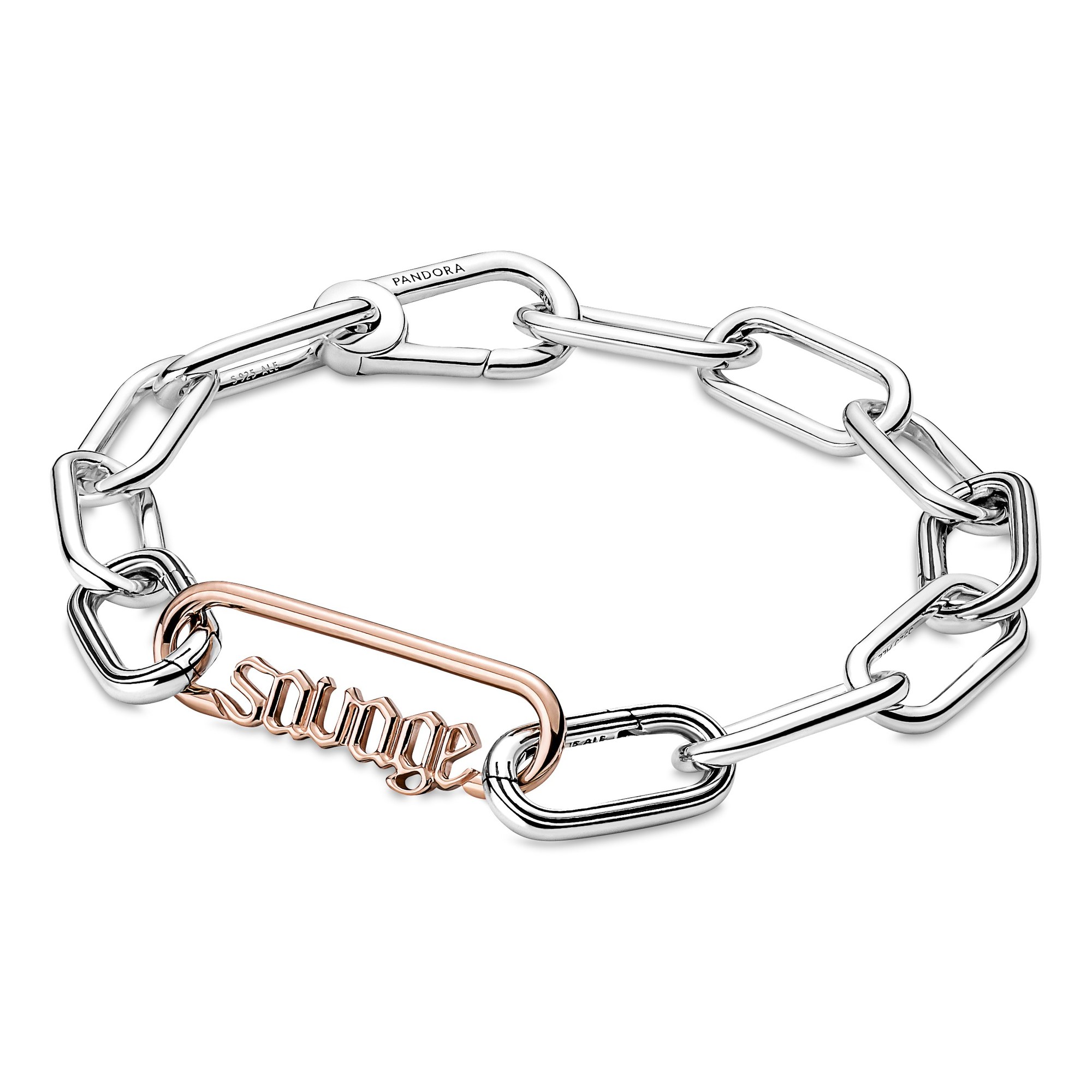 Pandora ME Element - Styling Savage Wort Link - Roségold Vergoldung Ansicht 2 – Ansicht 2