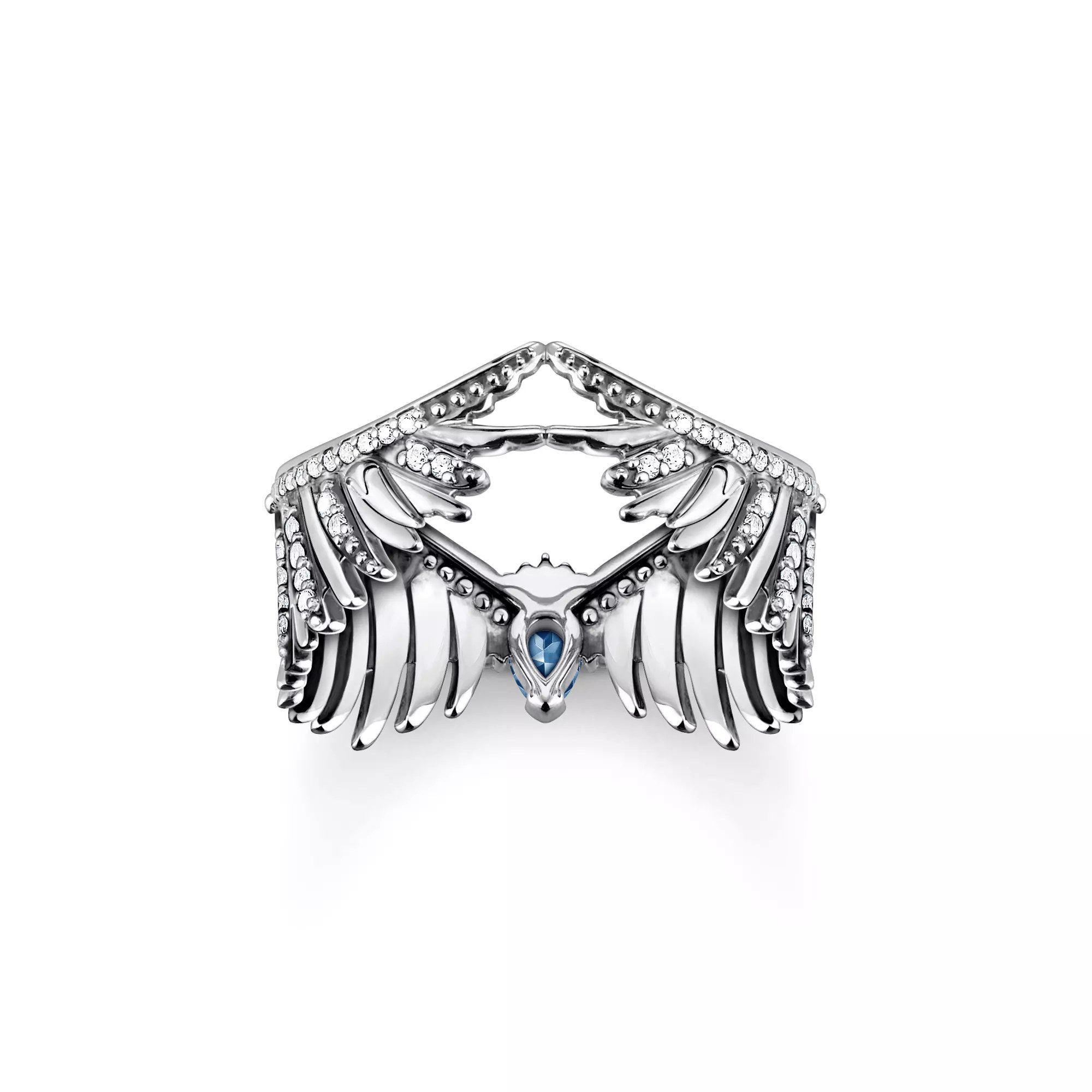 Thomas Sabo Ring - Sterling Silber - geschwärzt + syn. Spinell + Zirkonia – Ansicht 2