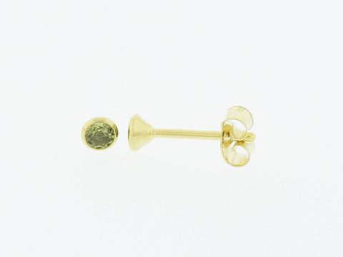 Gold Ohrringe Kelch 333 Gold charmant mit Peridot Stecker 3,3mm Hersteller Juwelier Harnisch weitere Steine.