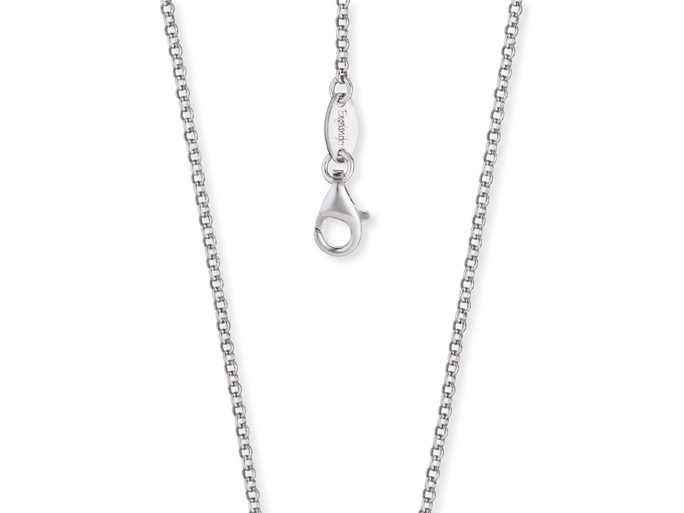 Rhodinierte Erbskette aus Silber von Engelsrufer, 42 cm lang, mit feiner Gliederung und hochwertigem Karabinerverschluss, ideal für eleganten Schmuck.