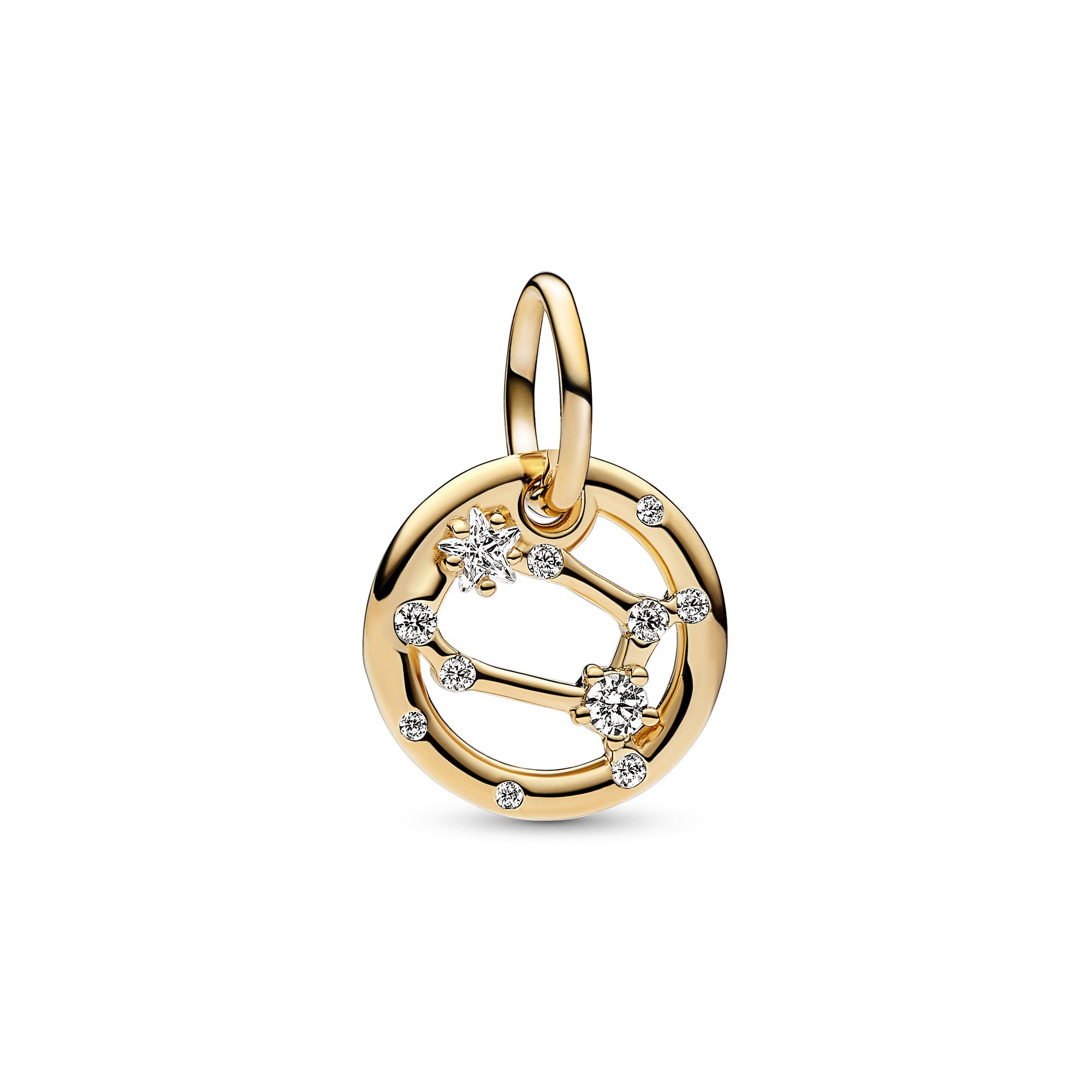 Pandora Sternzeichen Zwillinge Charm-Anhänger - Gelbgold Vergoldung - Zirkonia
