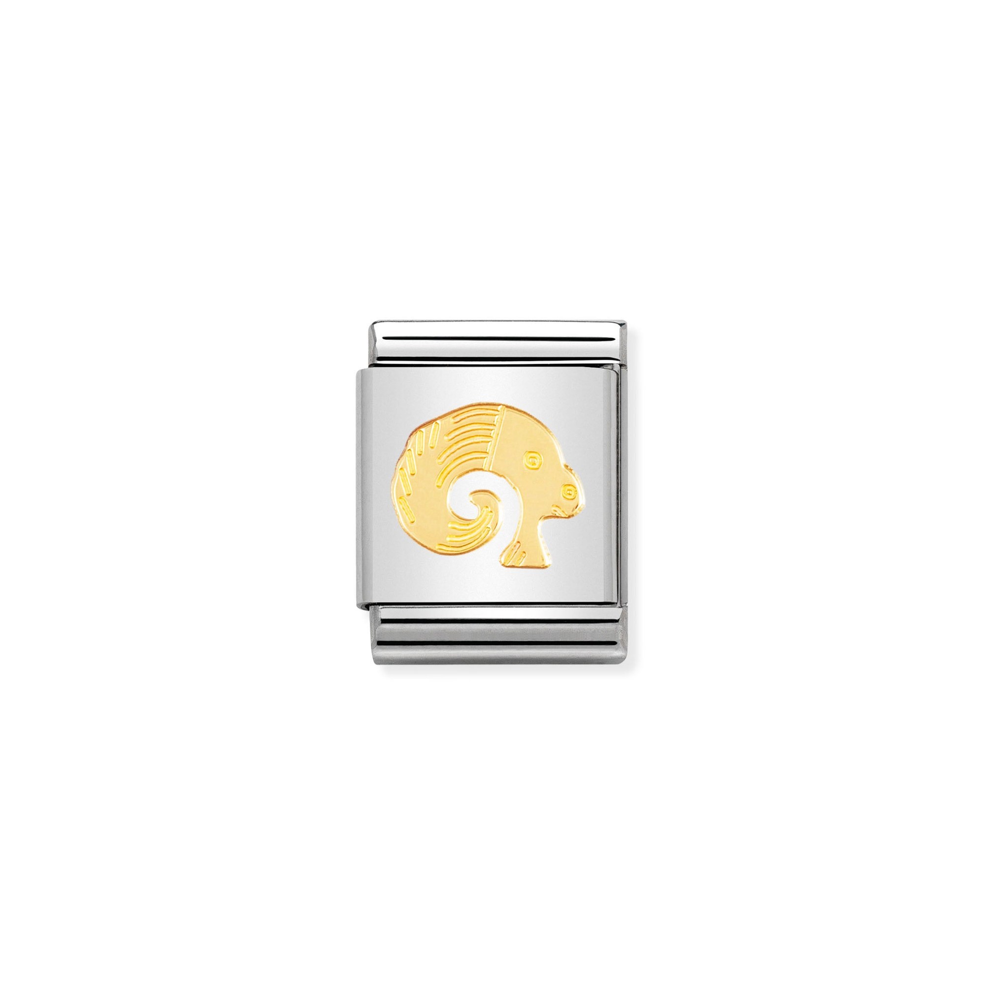 Nomination Composable Big Charm Sternzeichen Widder - Edelstahl, Gold 750 Gelbgold