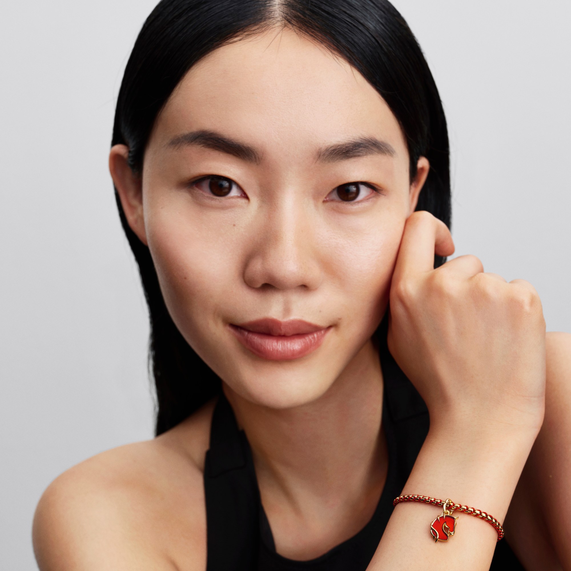 Pandora Rotes Feuerpferd - Murano Glas - Charm Anhänger - Gelbgold Vergoldung - Murano Glas - Rot – Ansicht 4