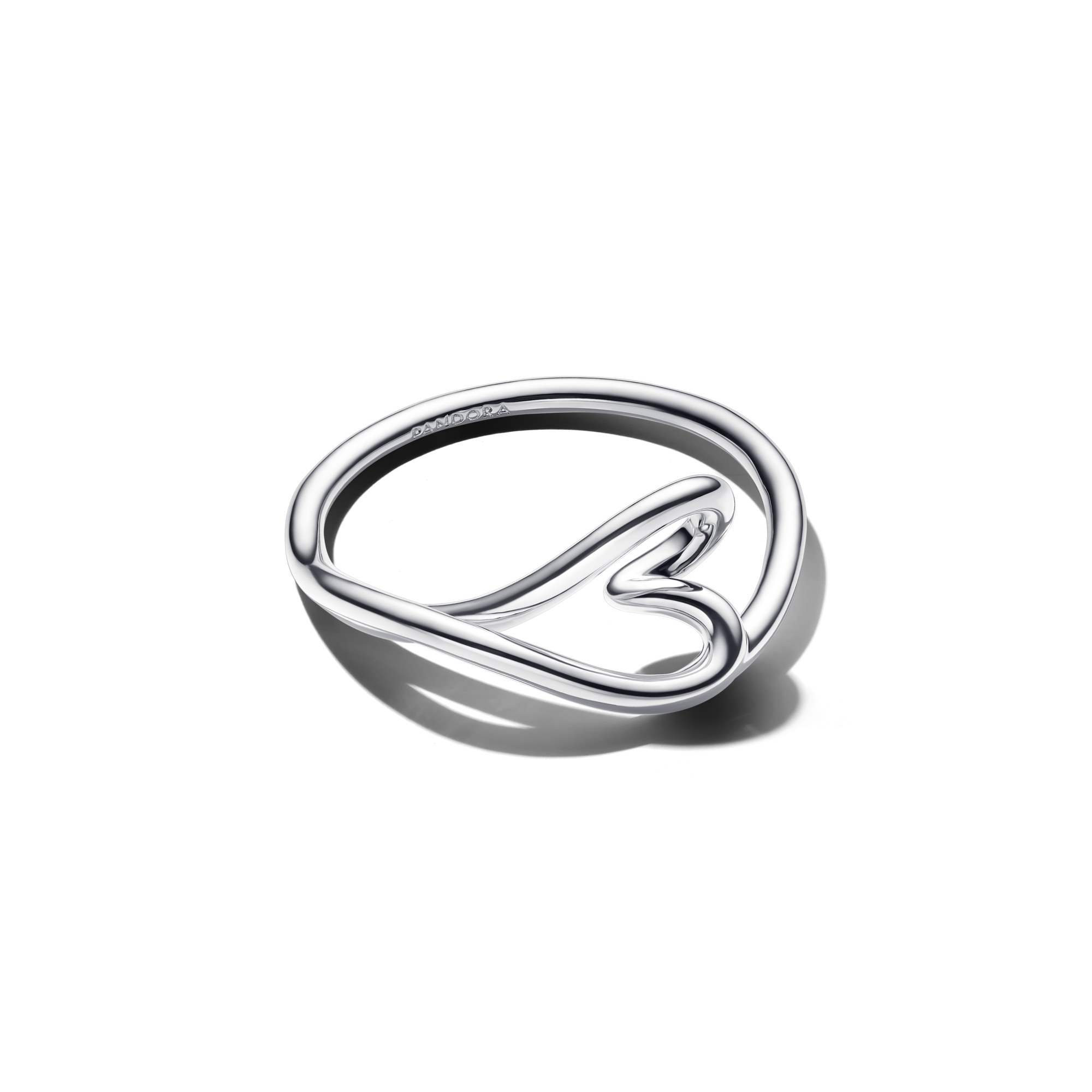 Pandora organisch geformter Herz Ring - Silber – Ansicht 2