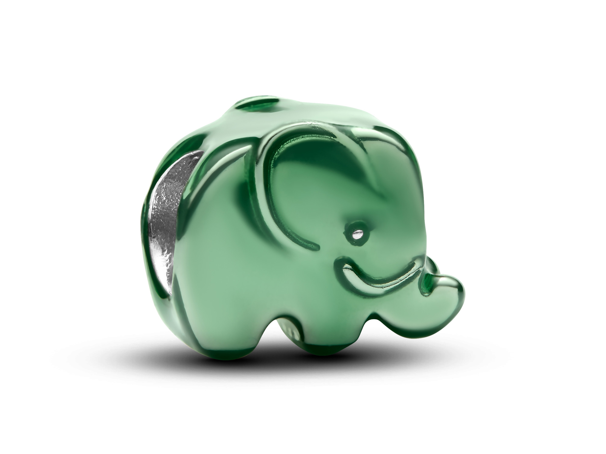 Pandora 794901C01 - Grüner Elefant Mini-Charm - Sterling Silber - Emaille Grün
