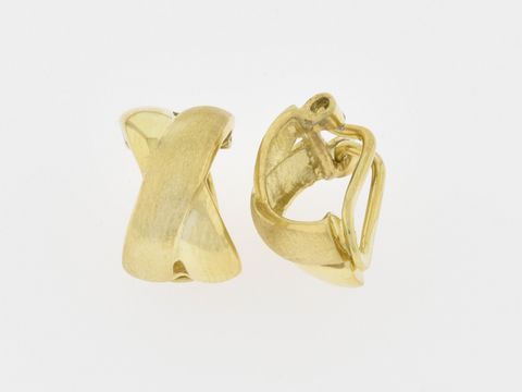 Silber Ohrclip - vergoldet - klassisch - 1,4 cm von Juwelier Harnisch, elegant gestaltet und ideal für jeden Anlass, perfektes Accessoire für stilbewusste Frauen.