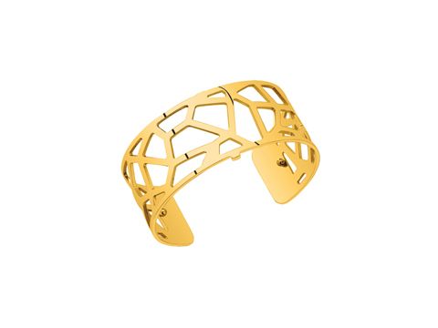 Armreif von Les Georgettes in Gold mit einem modernen, geschlossenen Design im Format 25 mm, ideal für stilvolle Akzente. Modellnummer 7029937 GIRAFE.