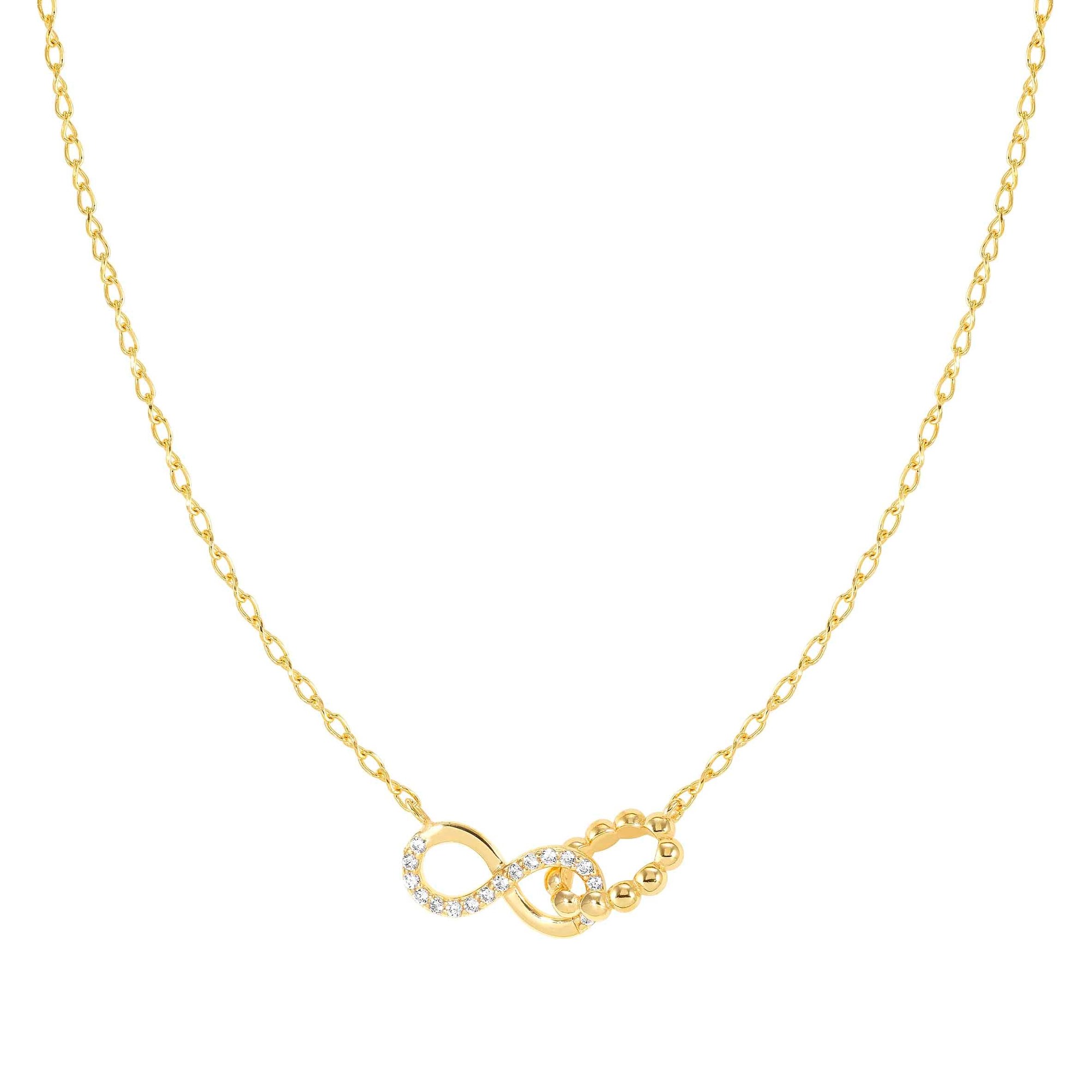 Nomination LoveCloud - Kette - Infinity - Sterling Silber mit Goldauflage - 40-46 cm