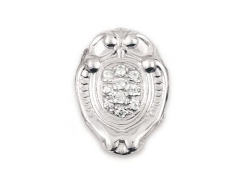 Elegantes Charm aus der Nomination Royal Classic Kollektion in Silber mit Zirkonia, stilvolles Design und feine Details, ideal für die persönliche Schmuckgestaltung.