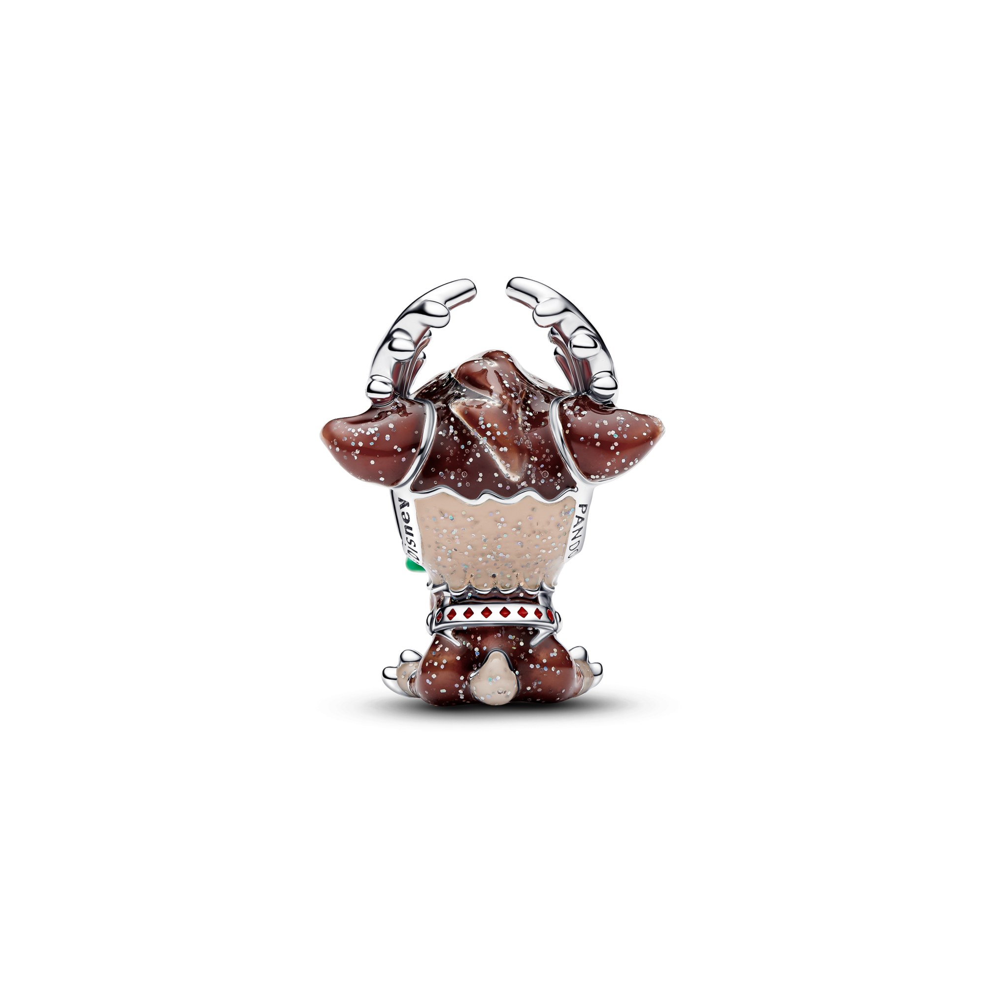 Pandora Disney Eiskönigin Rentier Sven Charm - Sterling Silber - Emaille Braun – Ansicht 3