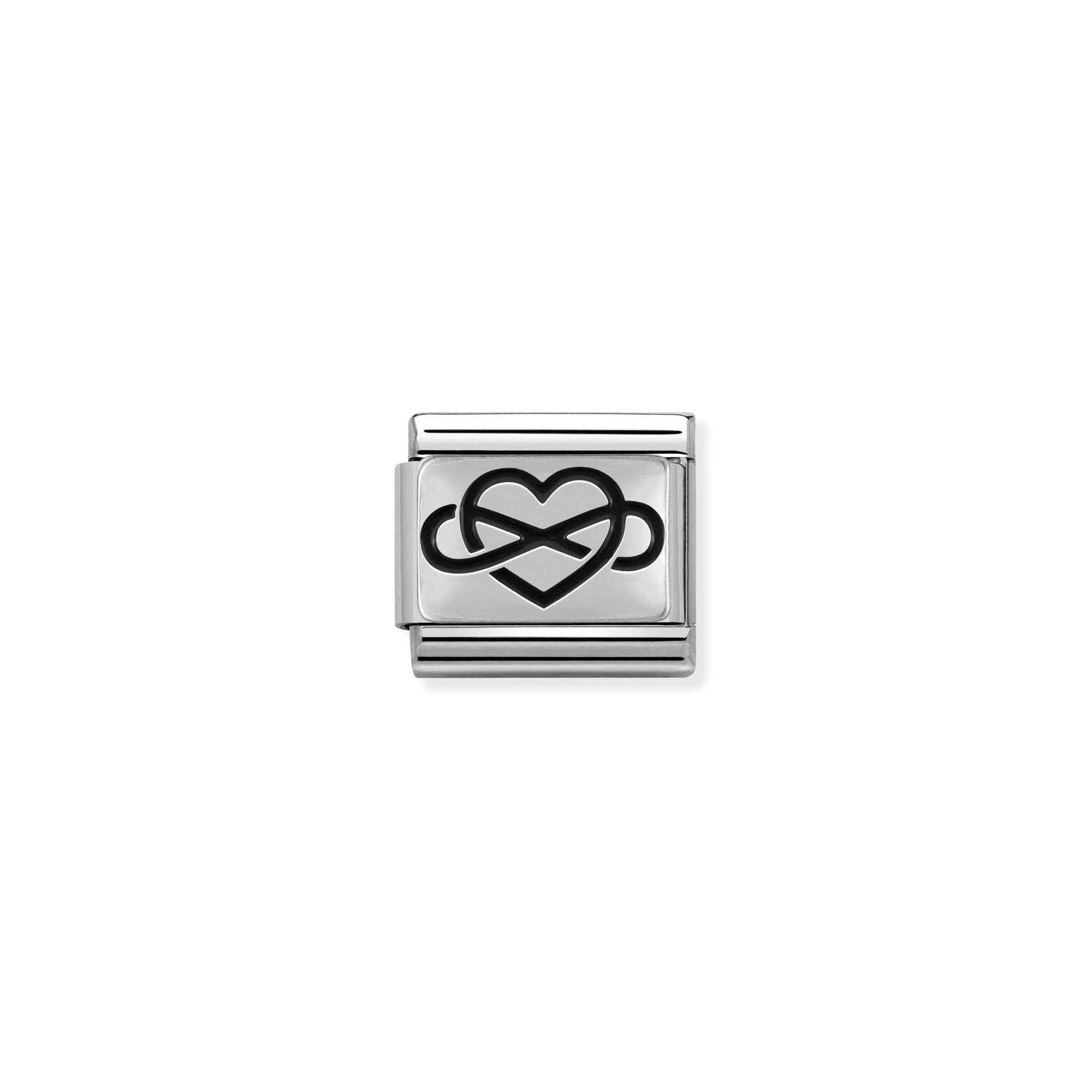 Nomination Composable Classic Charm Herz Unendlichkeit - Edelstahl, Sterling Silber