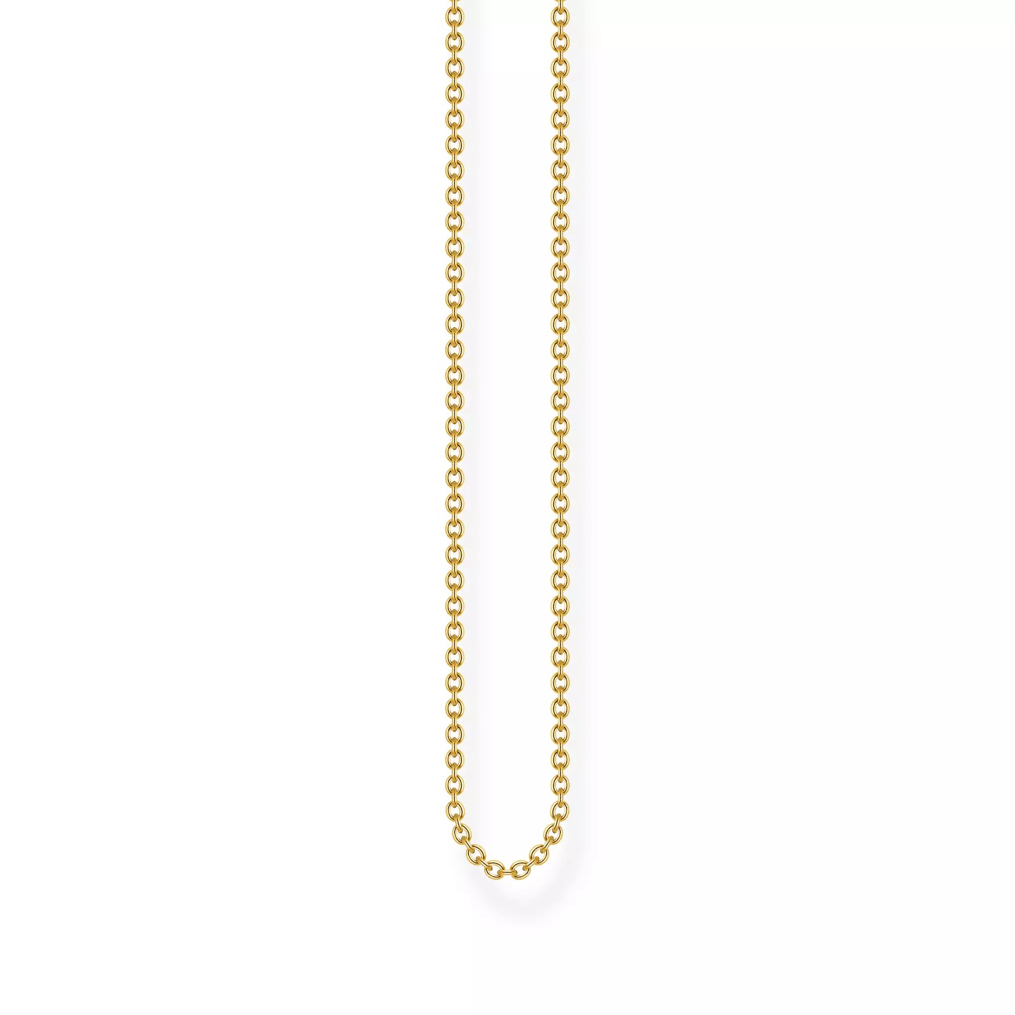 Thomas Sabo Kette - Feine Ankerkette - Silber Gelbgold verg. - 38 bis 42 cm
