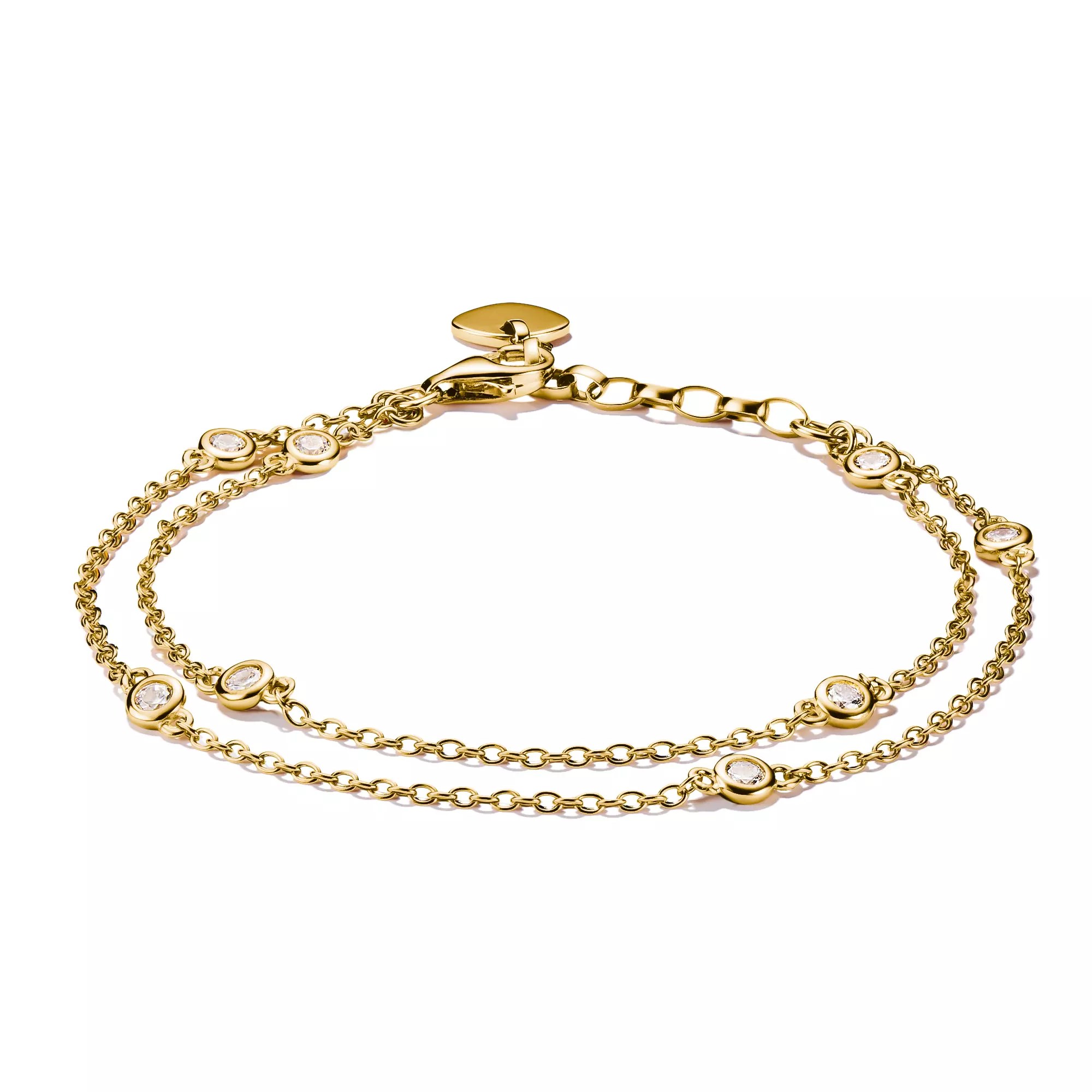 Thomas Sabo ELYNDRA Armband - 16 - 19 cm - Sterling Silber recy. mit 18K Vergoldung & Zirkonia