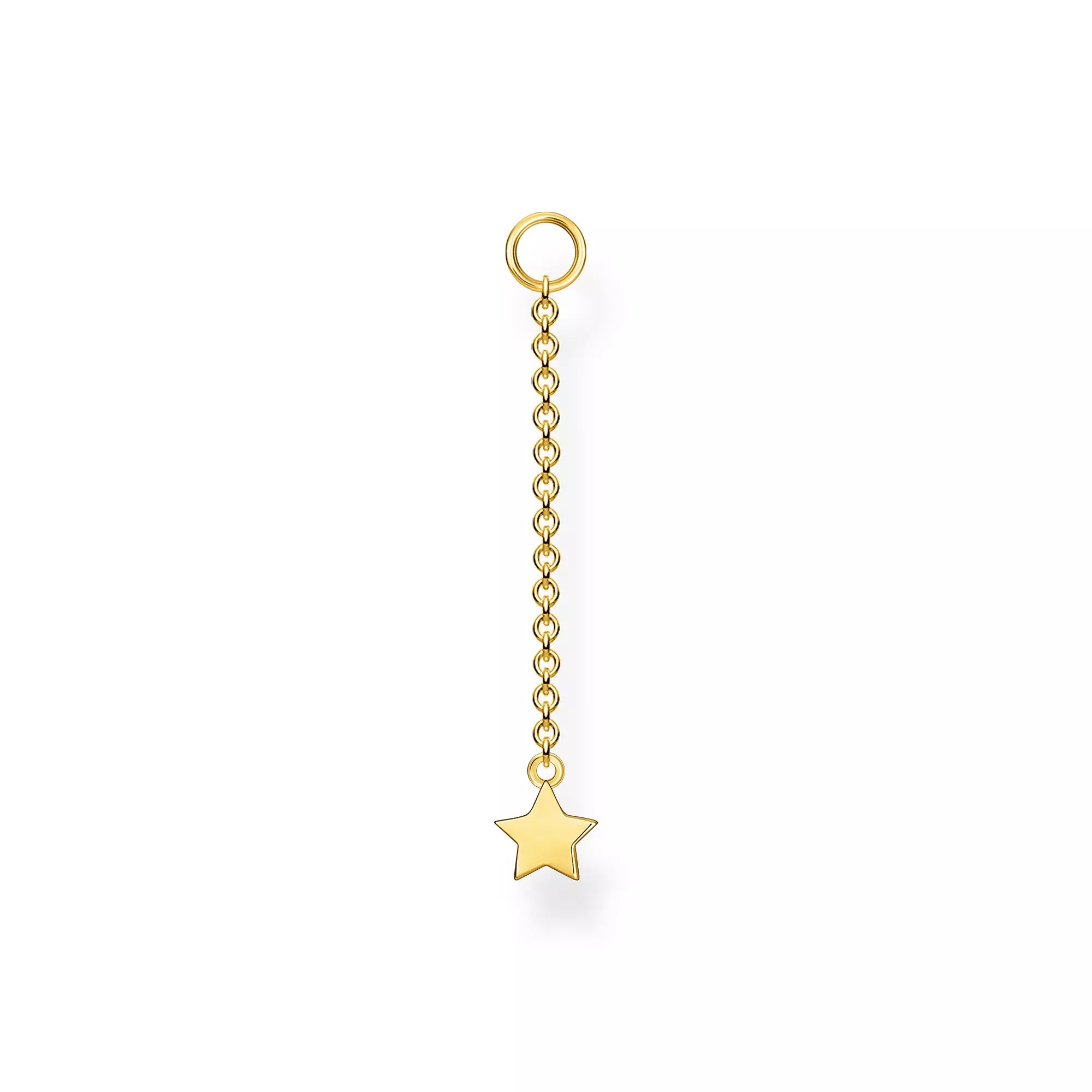 Thomas Sabo Charming Collection - Stern - 1 Stück Ohrring Einhänger für Charming - Silber - Gelbgold - Gelb