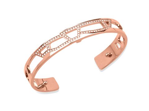 Roségoldener Armreif Les Georgettes Les Précieuses 7032742 GIRAFE mit filigranem Design und funkelnden Akzenten, Breite 8 mm, stilvoll und elegant für jedes Outfit.