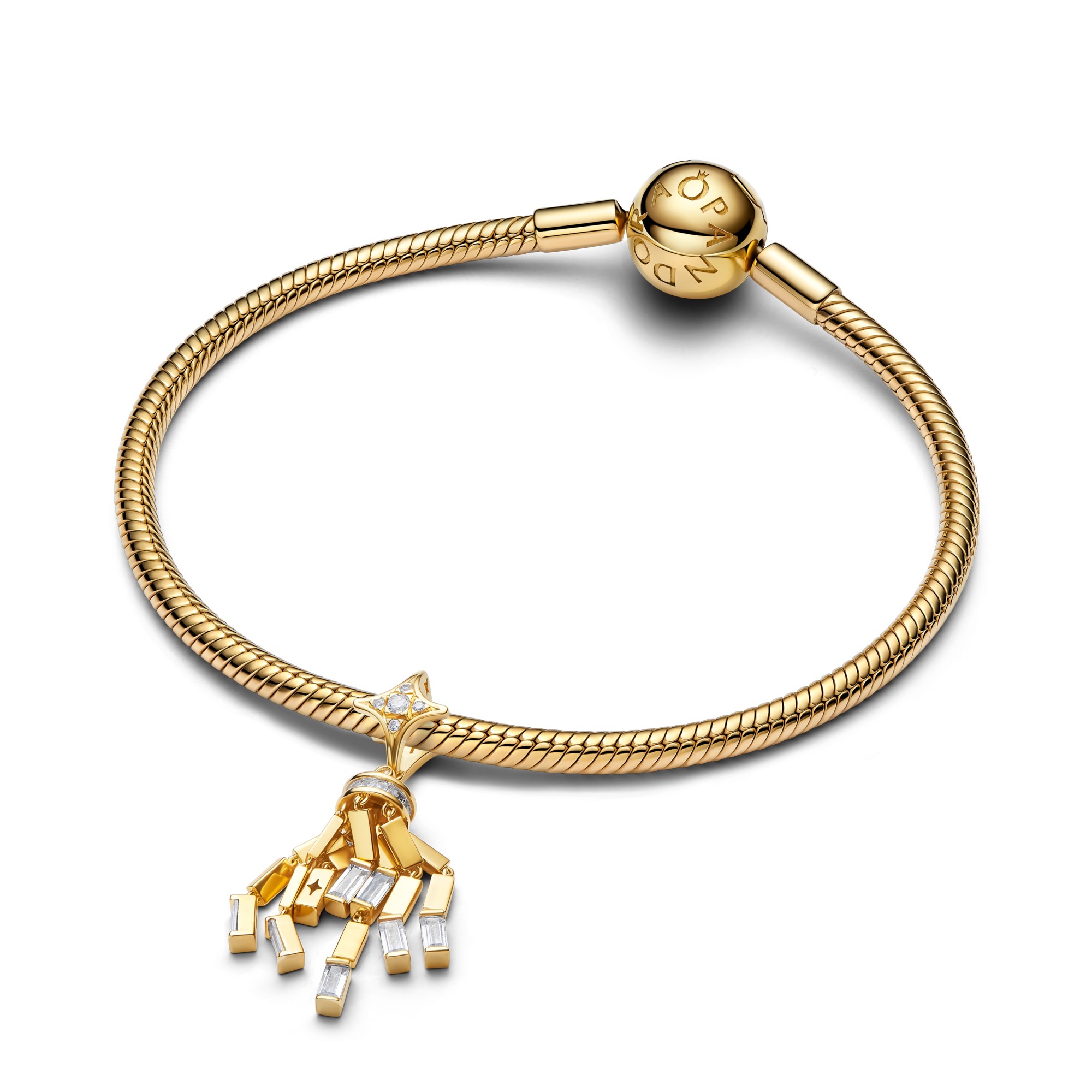 Pandora Moments - Hänge-Charm Sternschnuppe - Gelbgold Vergoldung – Ansicht 3