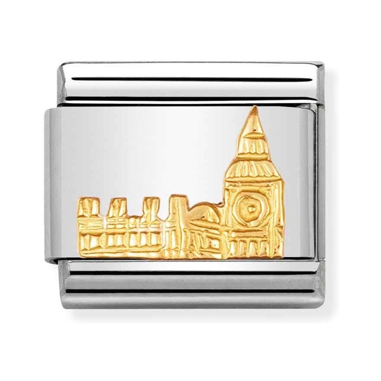 Nomination Composable Charm Big Ben - Edelstahl, Gelbgold