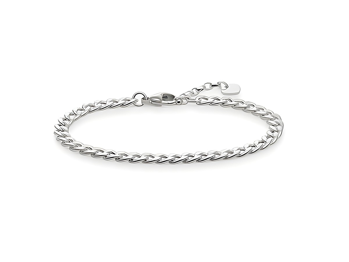 Silbernes Armband von Thomas Sabo LBA0105-001-12-L19,5 cm, handgearbeitet mit geflochtenem Design und praktischem Verschluss, Länge 19,5 cm, ideal für jeden Anlass.