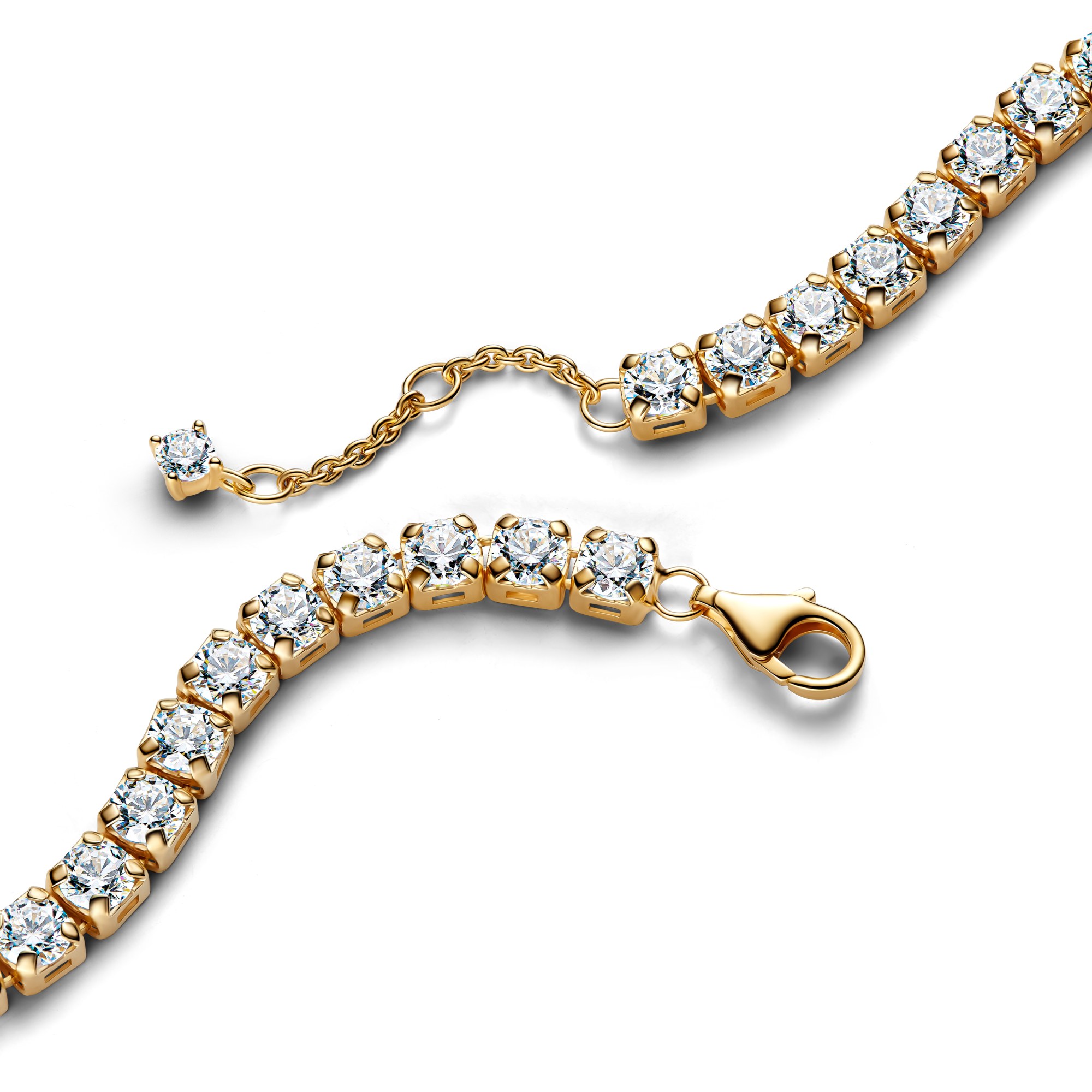 Pandora Funkelndes aussdrucksstarkes Tennisarmband - Gelbgold Vergoldung - Zirkonia – Ansicht 2