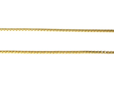 Doublé Kette - Venezianer - hochwertig vergoldet - 80cm, Hersteller: Juwelier Harnisch, Ketten zeigt eine elegante goldene Halskette mit einem feinen, glänzenden Design.