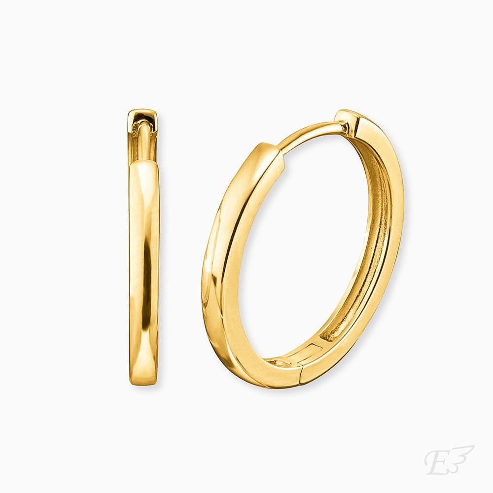 Engelsrufer BASIC Creole Lisa - Gelbgold vergoldet auf Silber 24 mm – Ansicht 2