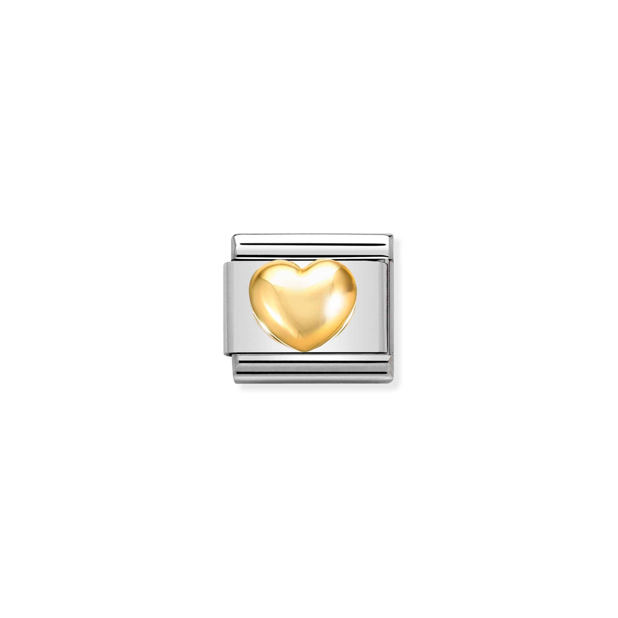 Nomination Composable Classic Charm gewölbtes Herz - Edelstahl, Gelbgold