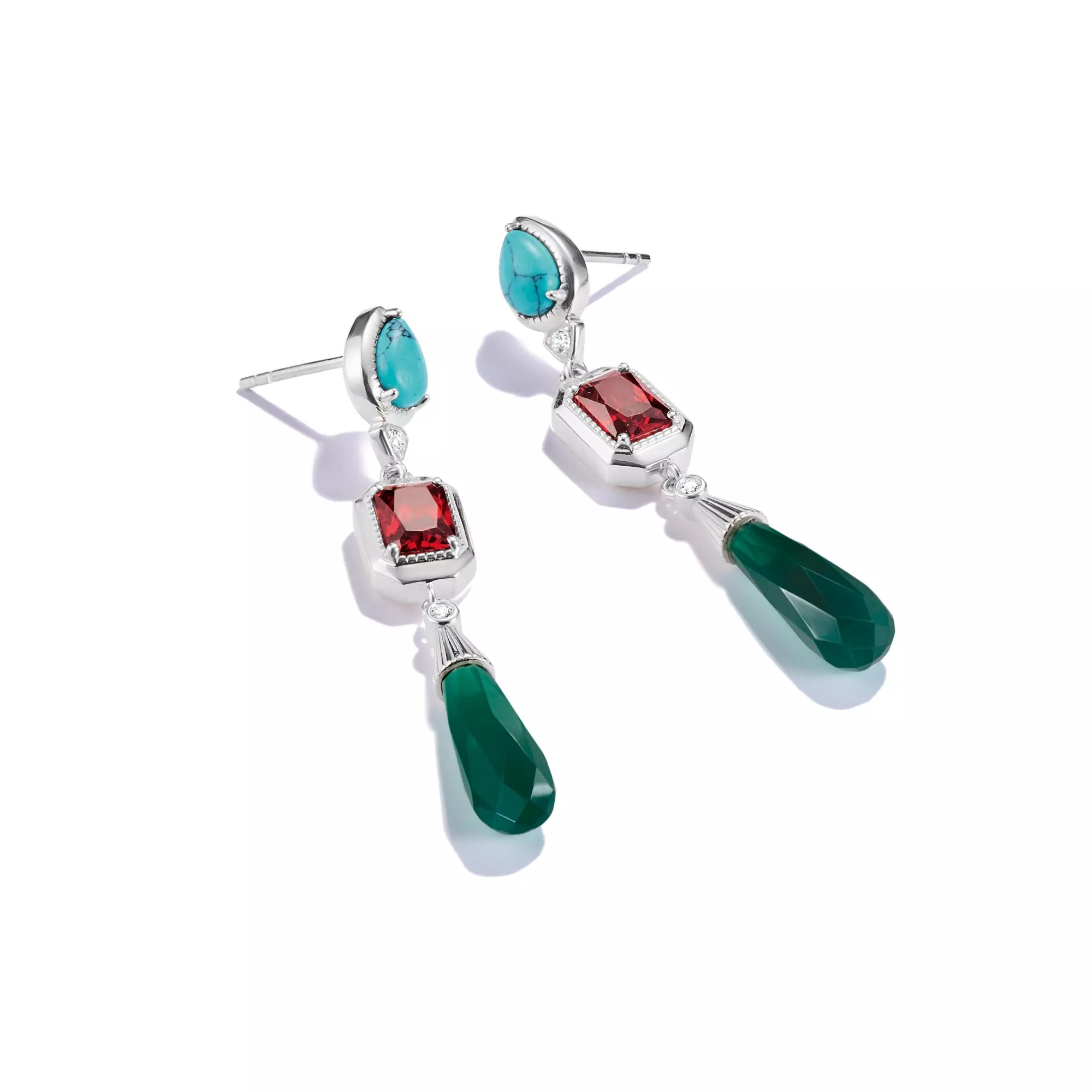 Thomas Sabo Ohrringe bunte Steine ELYNDRA Silber – Zirkonia – Ansicht 3
