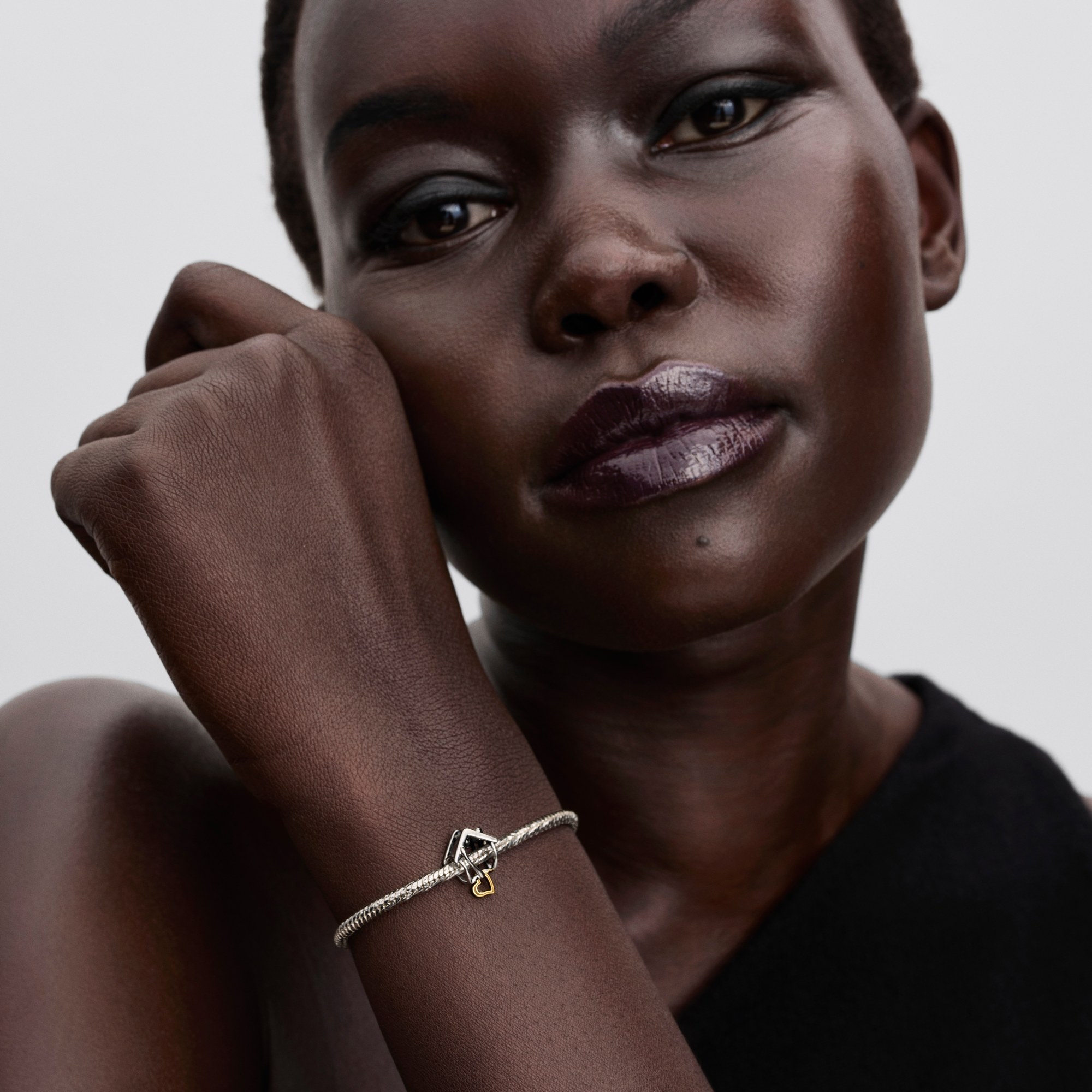 Pandora Haus & Herz Charm - Sterling Silber & Gelbgold Vergoldung – Ansicht 4