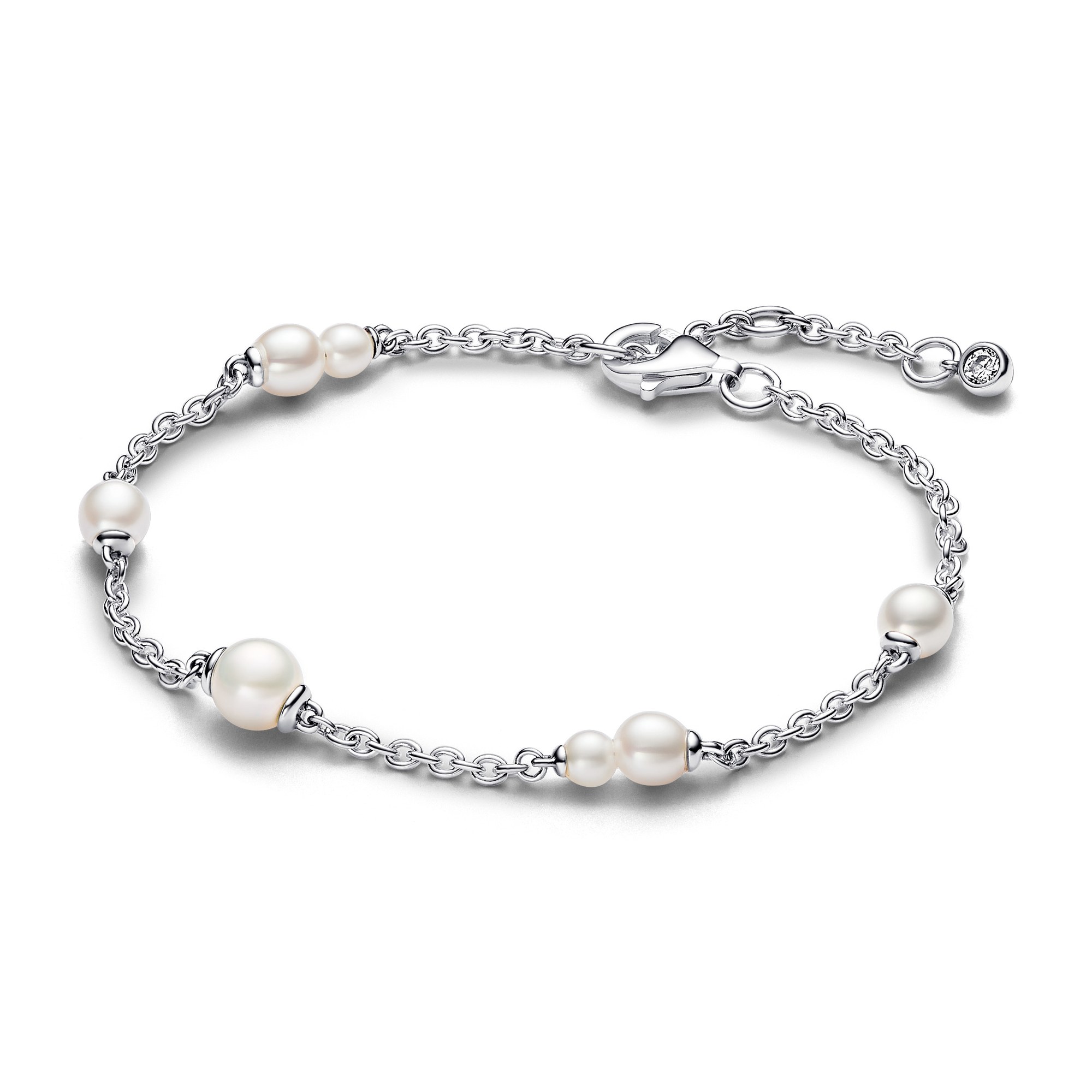 Pandora Zuchtperle Kettenarmband - Silber - Steinmix Weiß