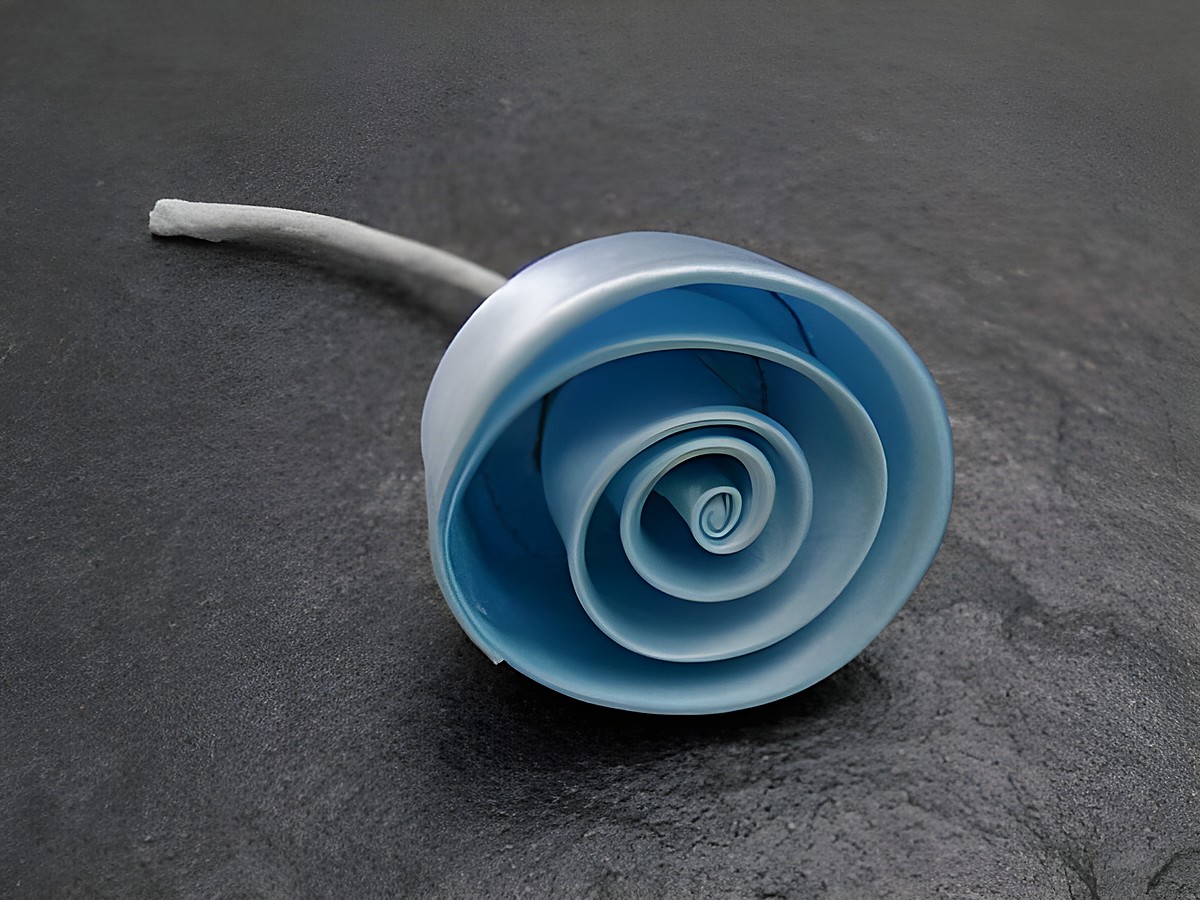 Filigraner Haarschmuck in Form einer pastellblauen Satinrose, ideal als Brosche, Hersteller Juwelier Harnisch, perfekt für festliche Anlässe und kreative Frisuren.