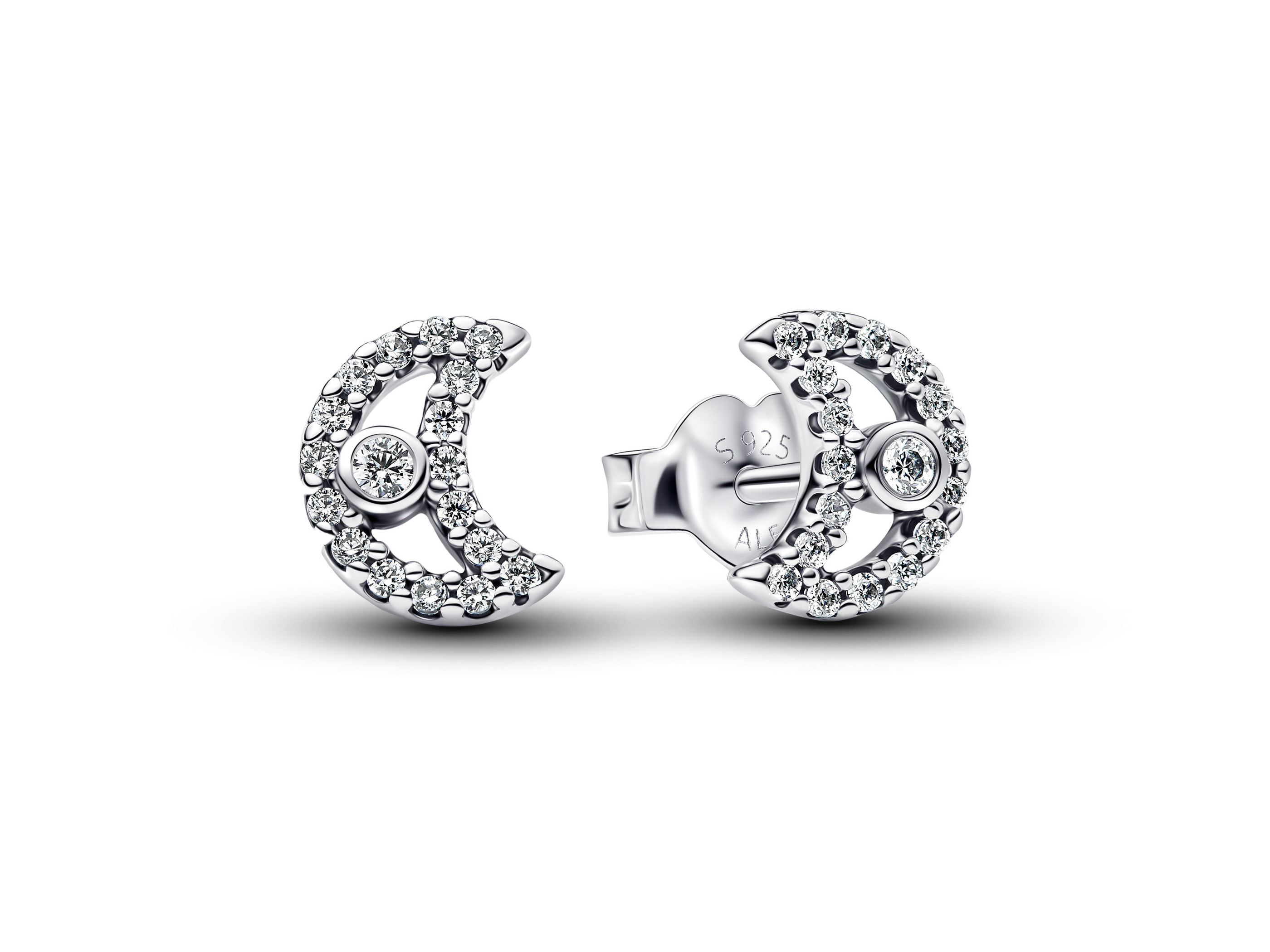 Pandora 294257C01 - Funkelnder Mond Ohrstecker - Sterling Silber - Zirkonia